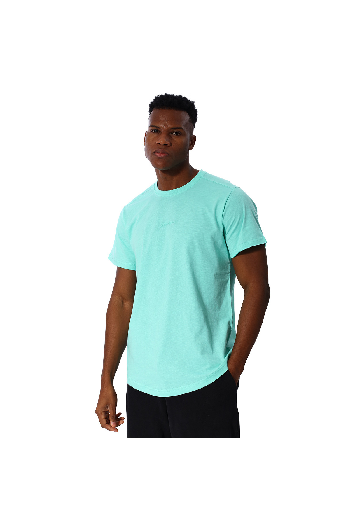 Iga Erkek Yeşil Günlük Stil T-Shirt 25YE031-YSL