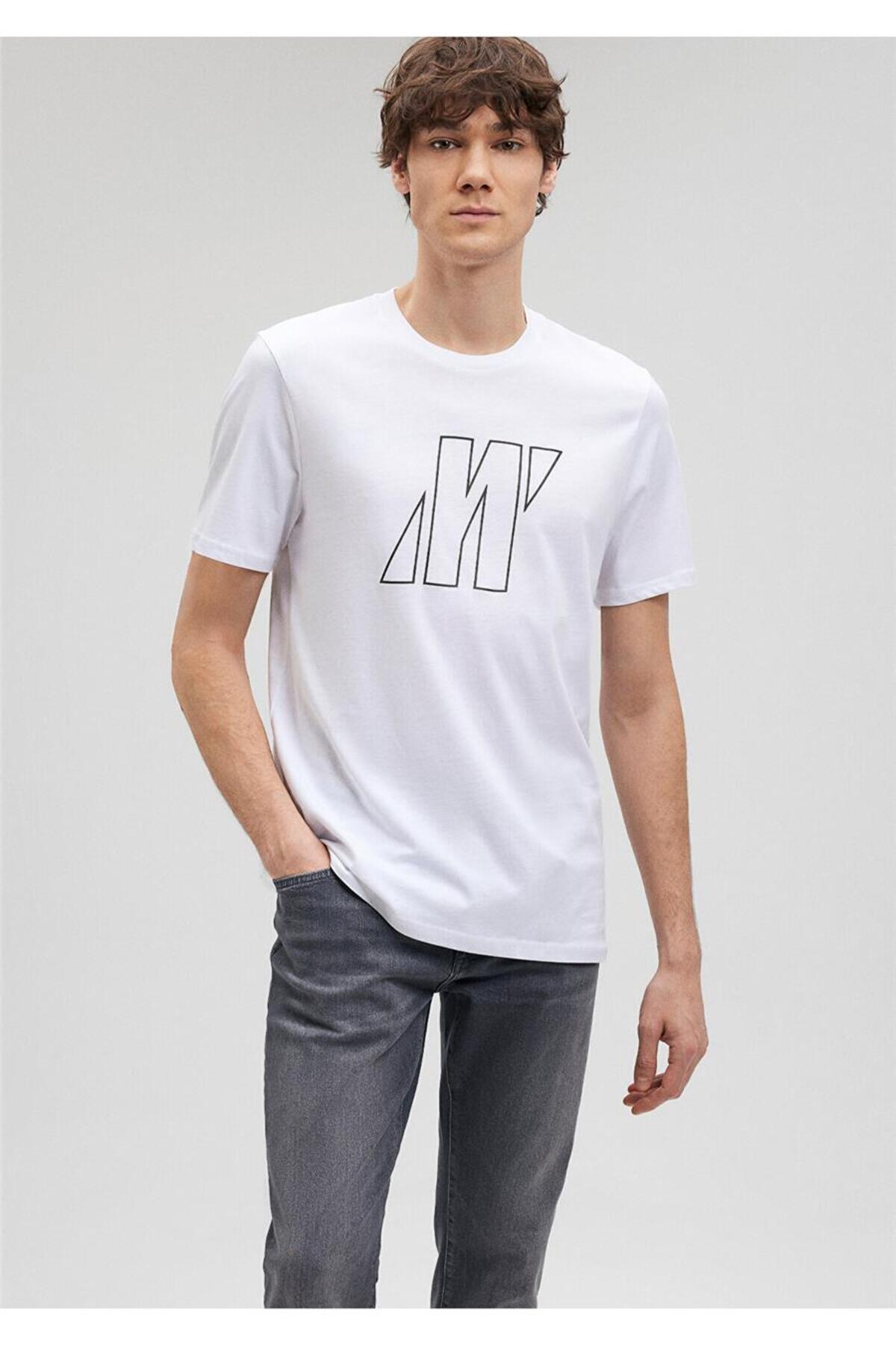 ماوی جینز تی‌شرت آستین کوتاه، سفید.