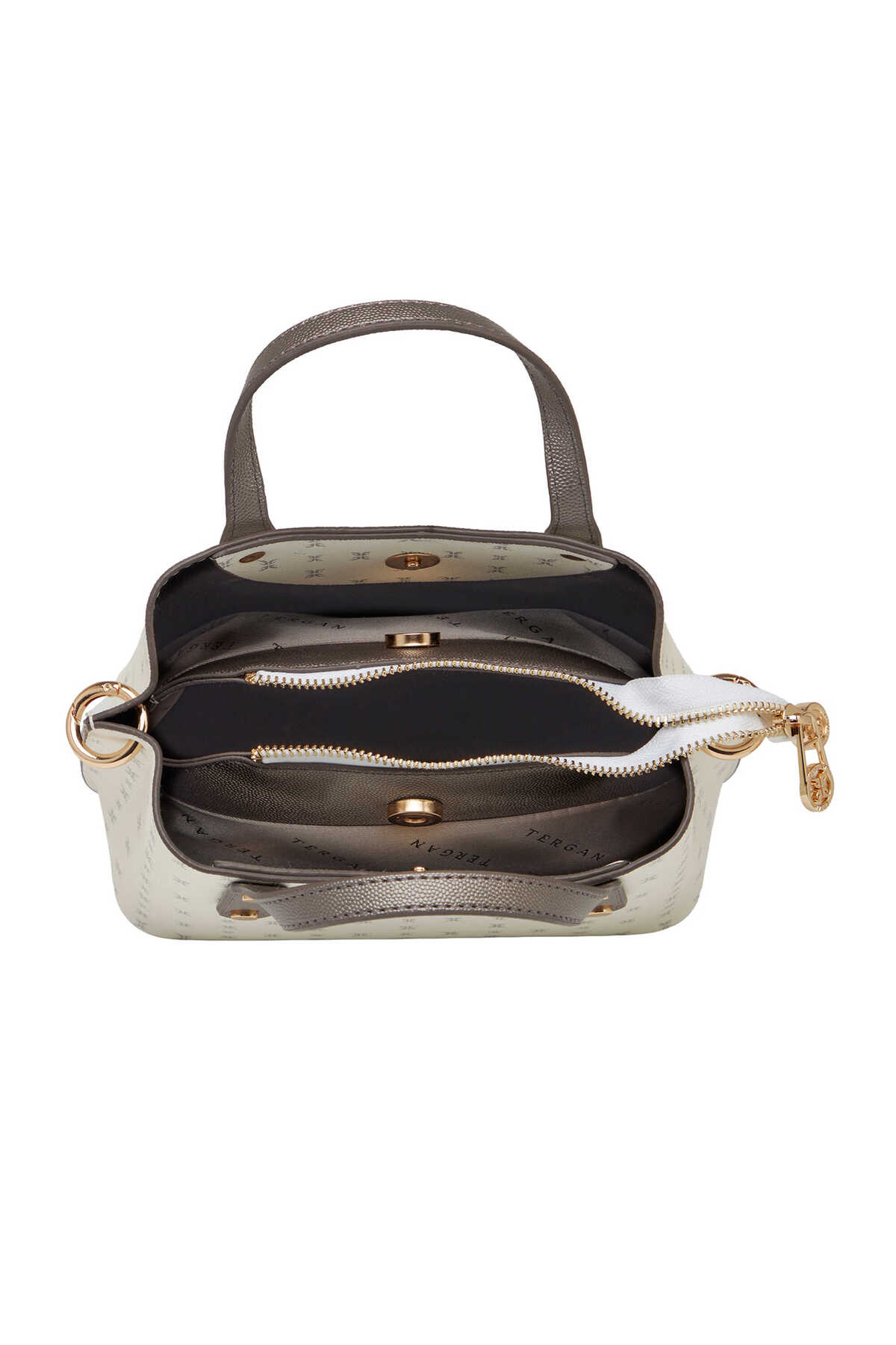 Tergan  Beyaz Print Kadın Çapraz Askılı Çanta - S1WPR0000806-U1A - Görsel 4