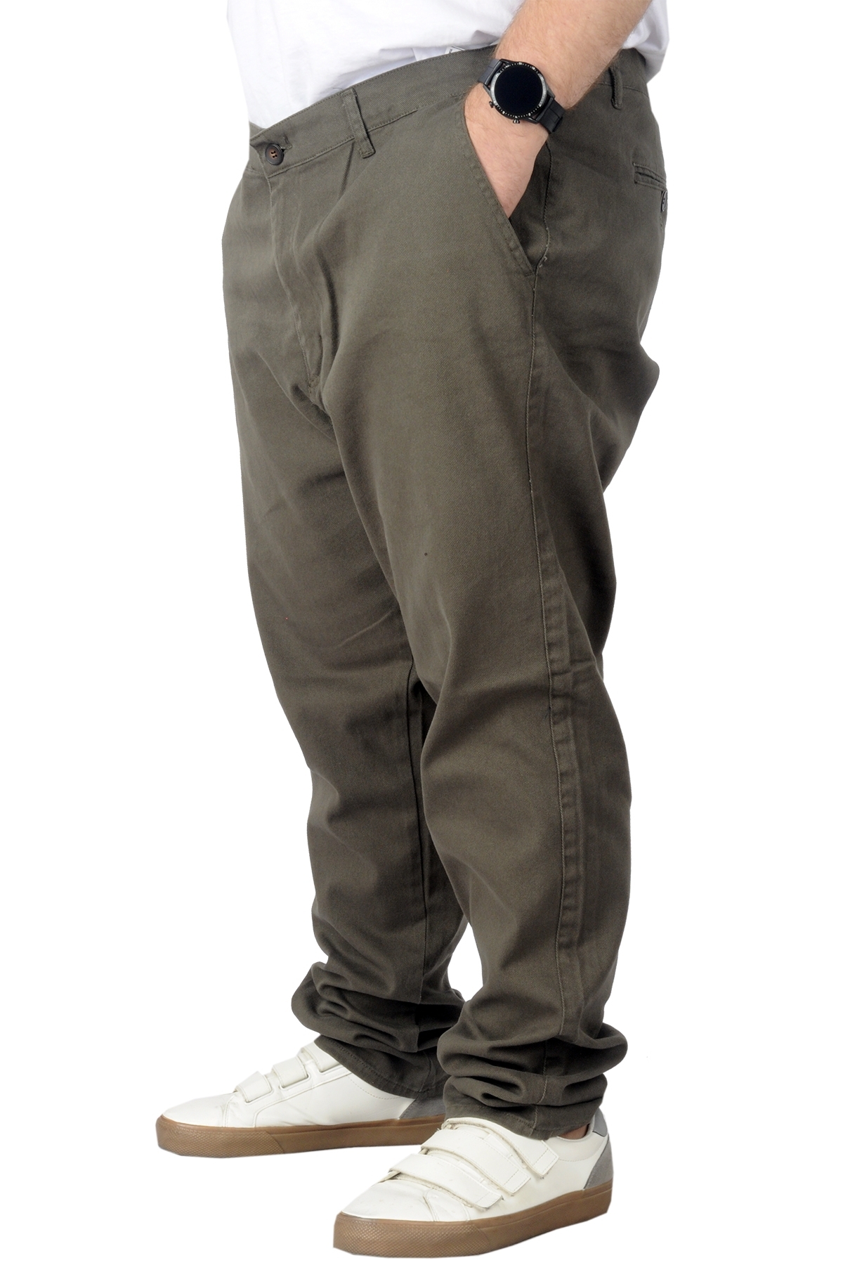ModeXL Mode XL Büyük Beden Erkek Gabardin Pantolon Doğa 22850 Haki görsel 2