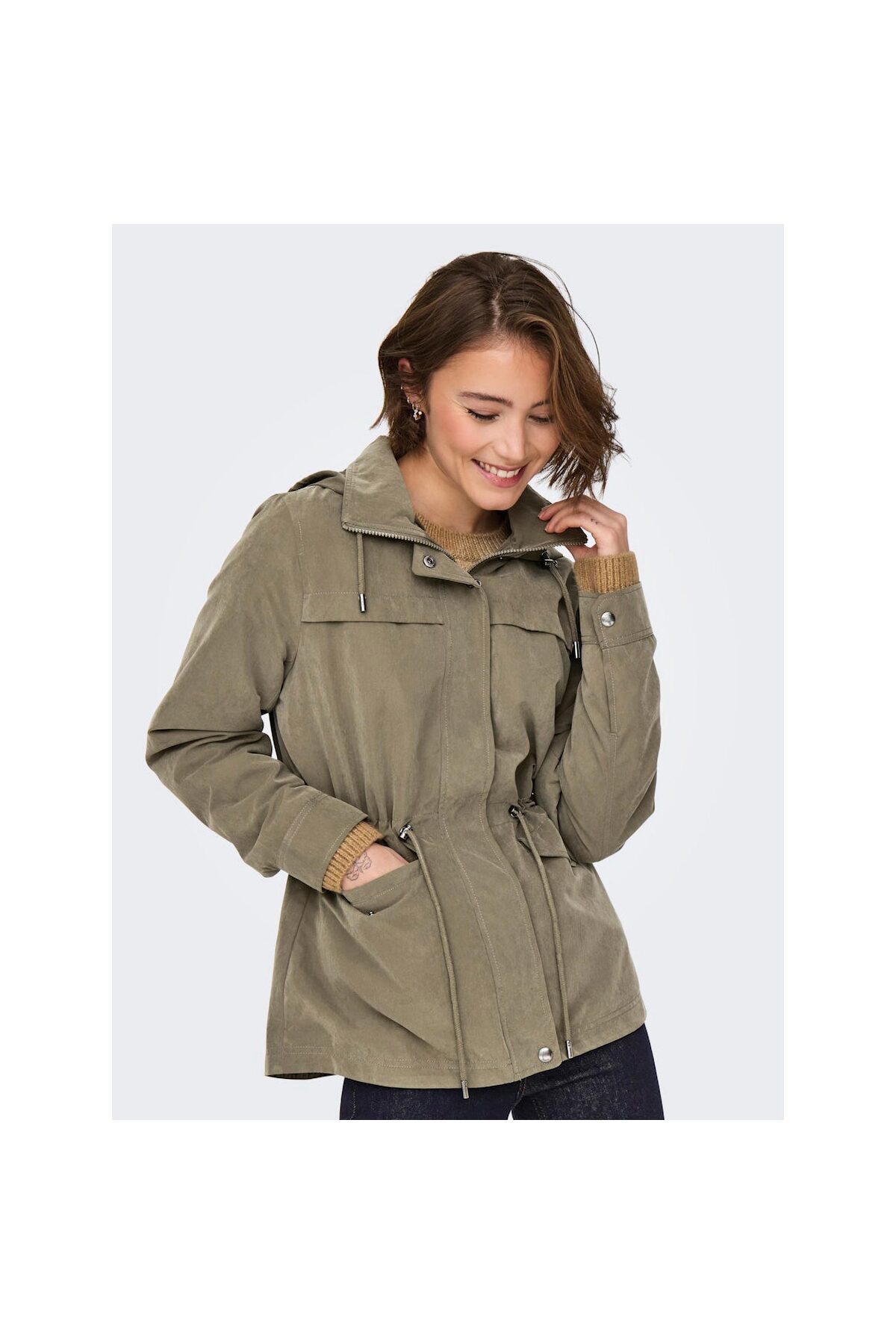 ONLY Starline Spring Kadın Yeşil Ceket (15218612-SNY) görsel 3
