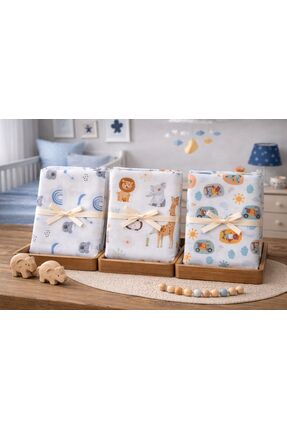 Pico Baby Çok Amaçlı Müslin Örtü & Battaniye / 3'lü Set / %100 Pamuk / Oeko-t...