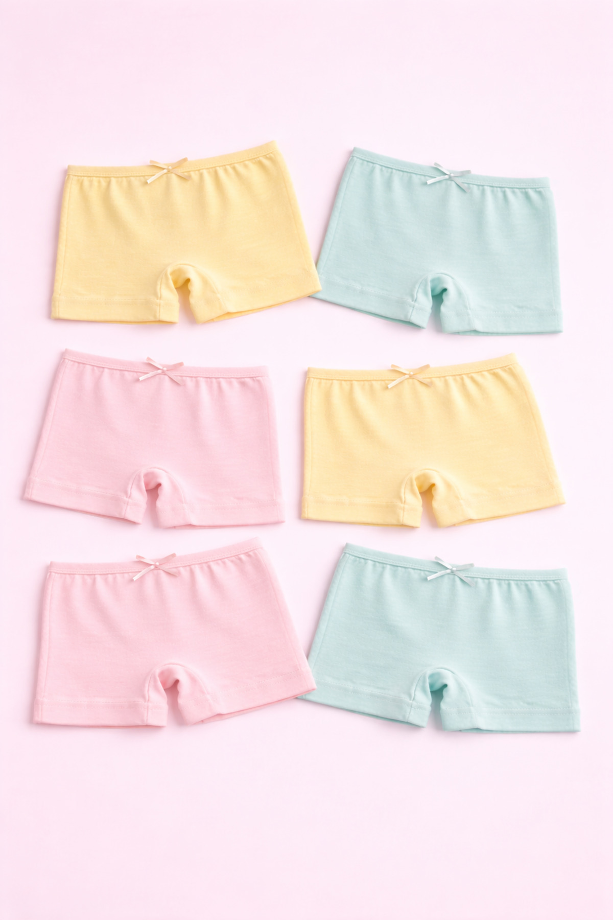 mini kanka Çok Renkli Kız Bebek Pamuklu Boxer Şort 6’lı Set – Yumuşak Dokulu, Günlük Kullanım 2-11 Yaş fotoğrafı 7 (önizleme)