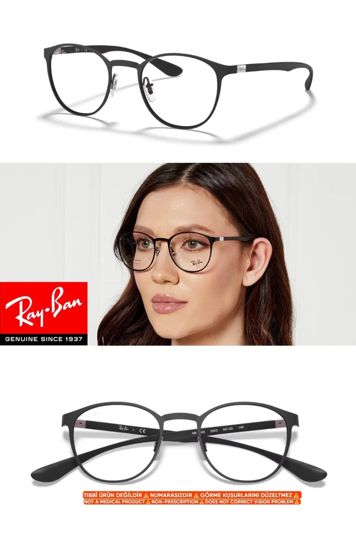 Ray-Ban RB6355 2503 50-20 145 + Premium Blue Light Protection