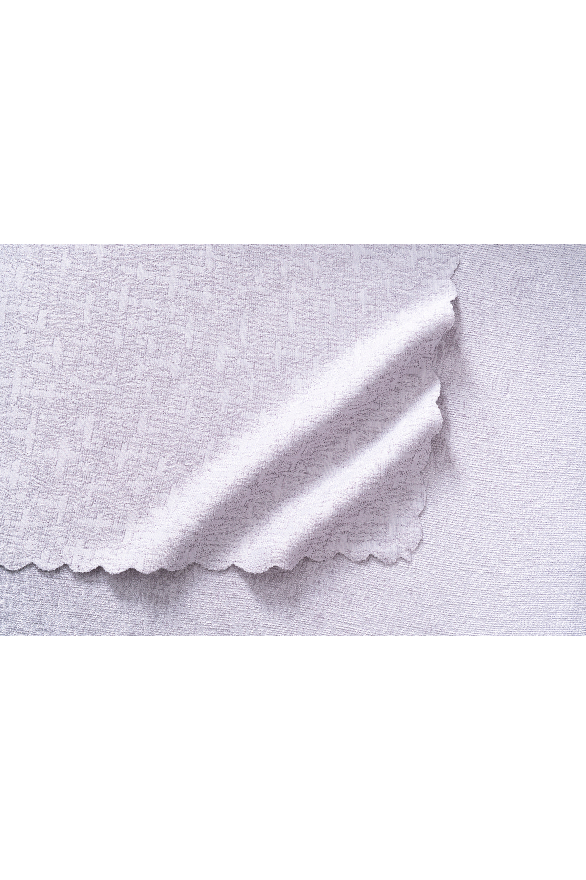 Gümüş Gri 175X215 cm Premium Koltuk Örtüsü Şönil Jakarlı Kumaş Yüksek Kalite Kaydırmaz Yıkanabilir