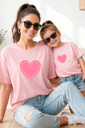 genosha Anne Kız 100% Pamuk T-shirt Mama Mini Mother Daughter TEKLİ FİYAT