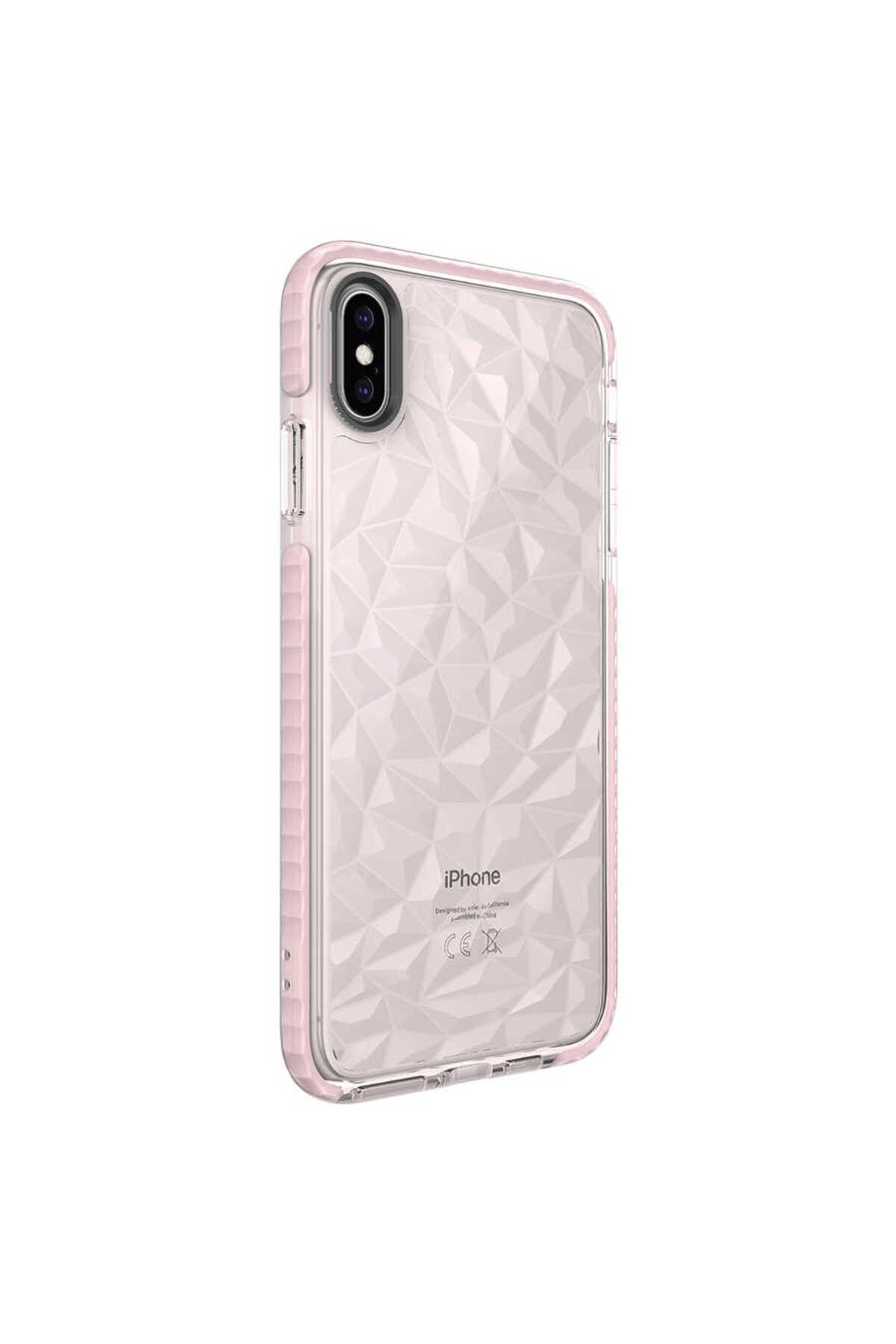 iPhone XS Max 6.5 Kılıf KLFK Buzz Kapak - Pembe