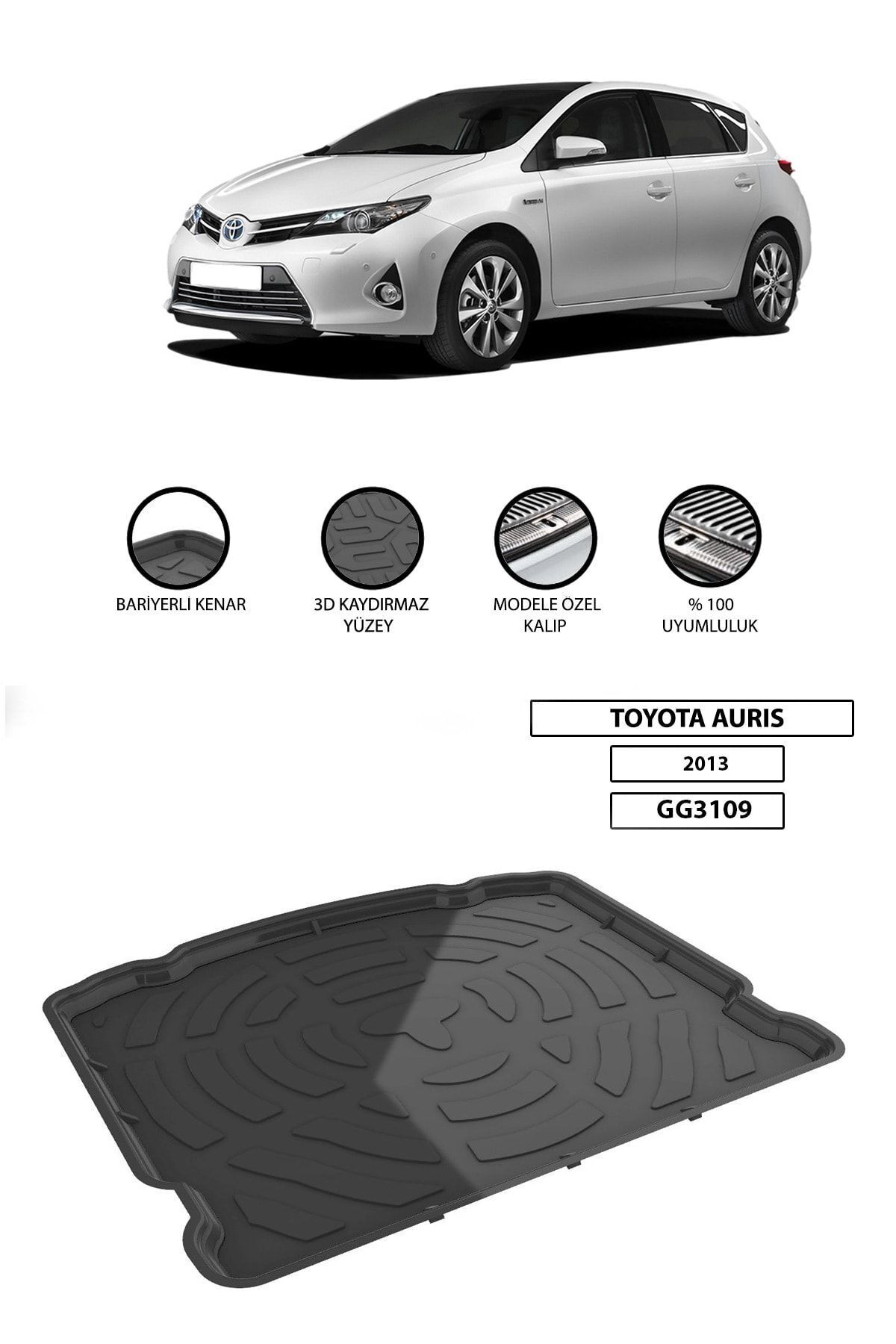 Toyata Auris 2013 Model Altı Bagaj Havuzu