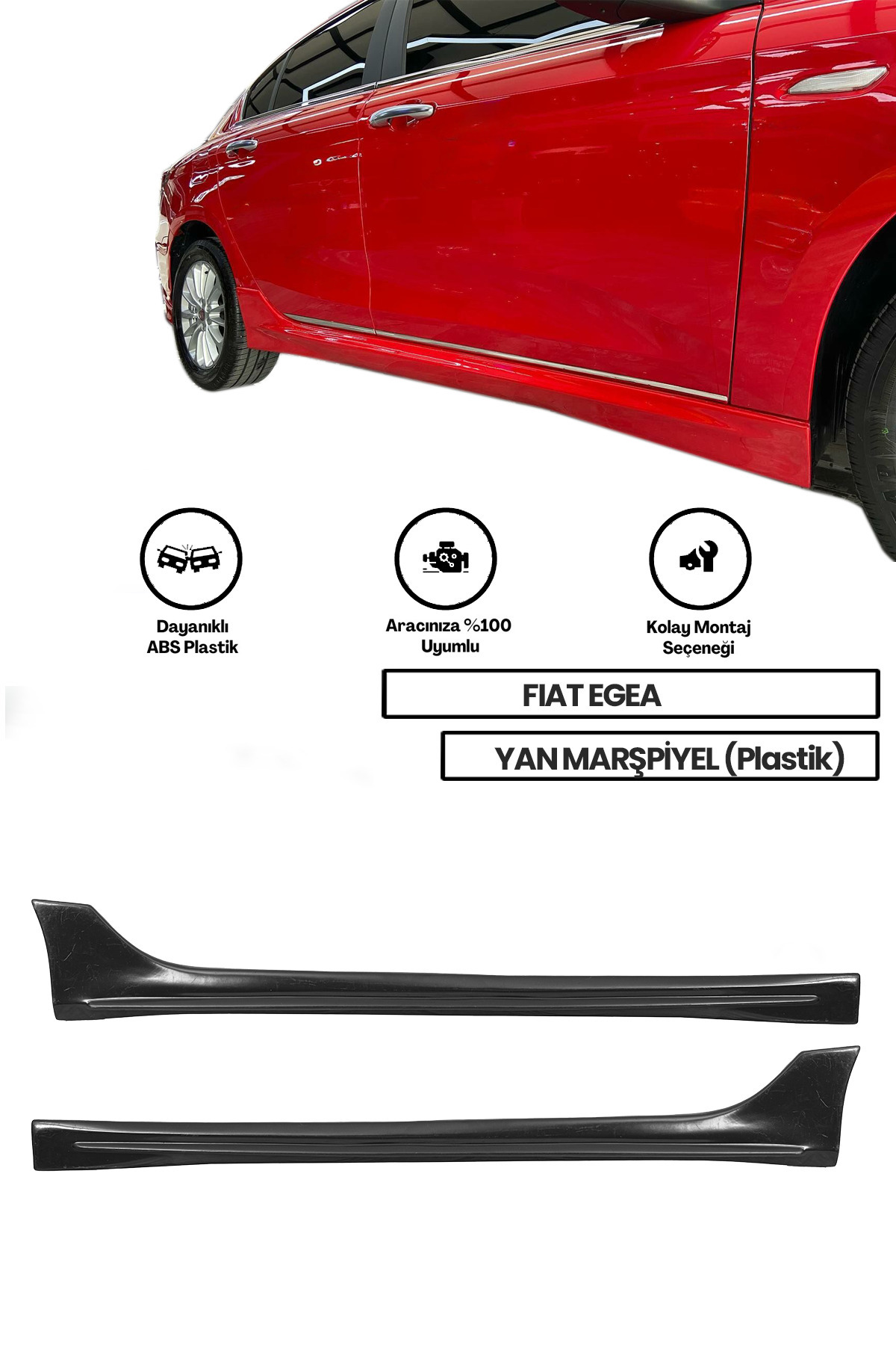 Fiat Egea Yan Marşiyel (Çift) (Plastik)