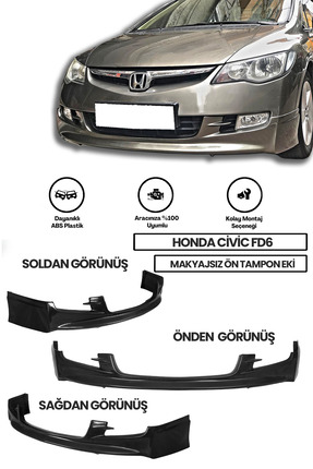 Tepe Tuning Honda Civic Fd6 2006-2009 Makyajsız Kasa Uyumlu Boyasız Plastik Ö...