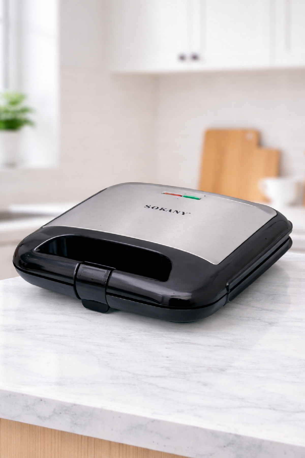 SOKANY Mini Tost Makinesi Yapışmaz Plakalı Dikey Saklanabilir SK-08053