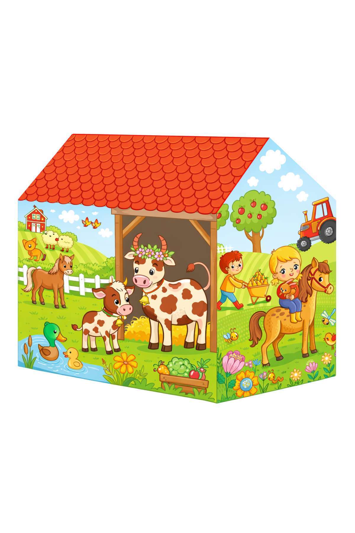 HAK İŞ OYUNCAK Çiftlik Dünyası Oyun Çadırı – Renkli Çiftlik Temalı Çocuk Oyun Evi fotoğrafı 2 (önizleme)