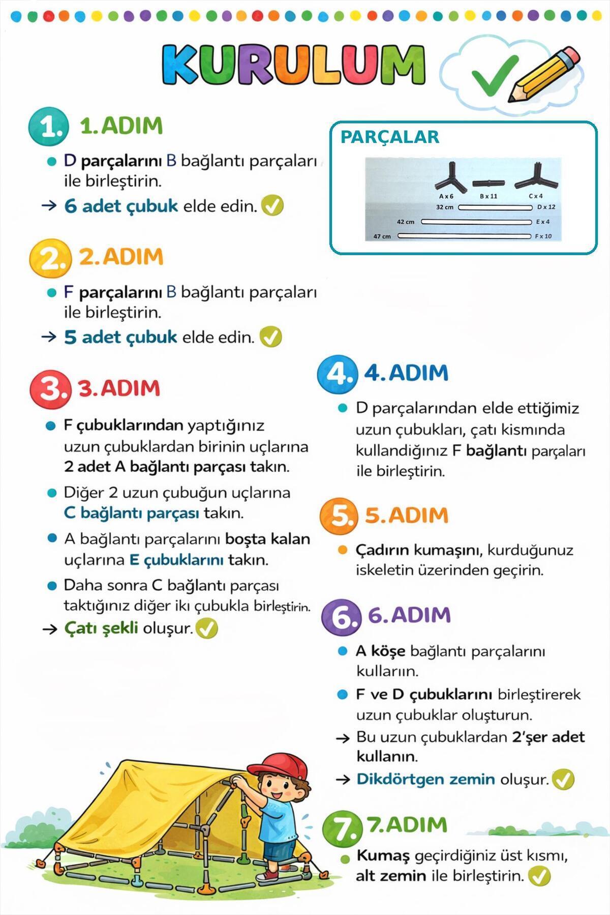 HAK İŞ OYUNCAK Prenses Şatosu Oyun Çadırı – Masal Temalı Kız Çocuk Oyun Evi fotoğrafı 3 (önizleme)