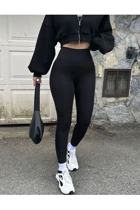 zs zaos fashion kadın dalgıç kumaş düz tayt rahat esnek kaliteli yüksek bel