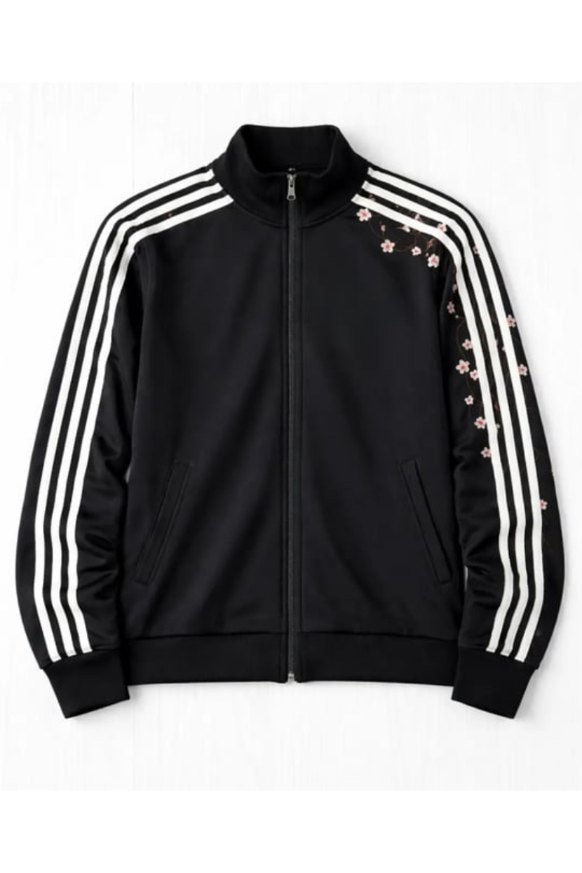Sakura Nakışlı Trend Unisex Femuarlı Hırka Streetwear Y2K — مشکی Weeksakura — تصویر 3 از 4