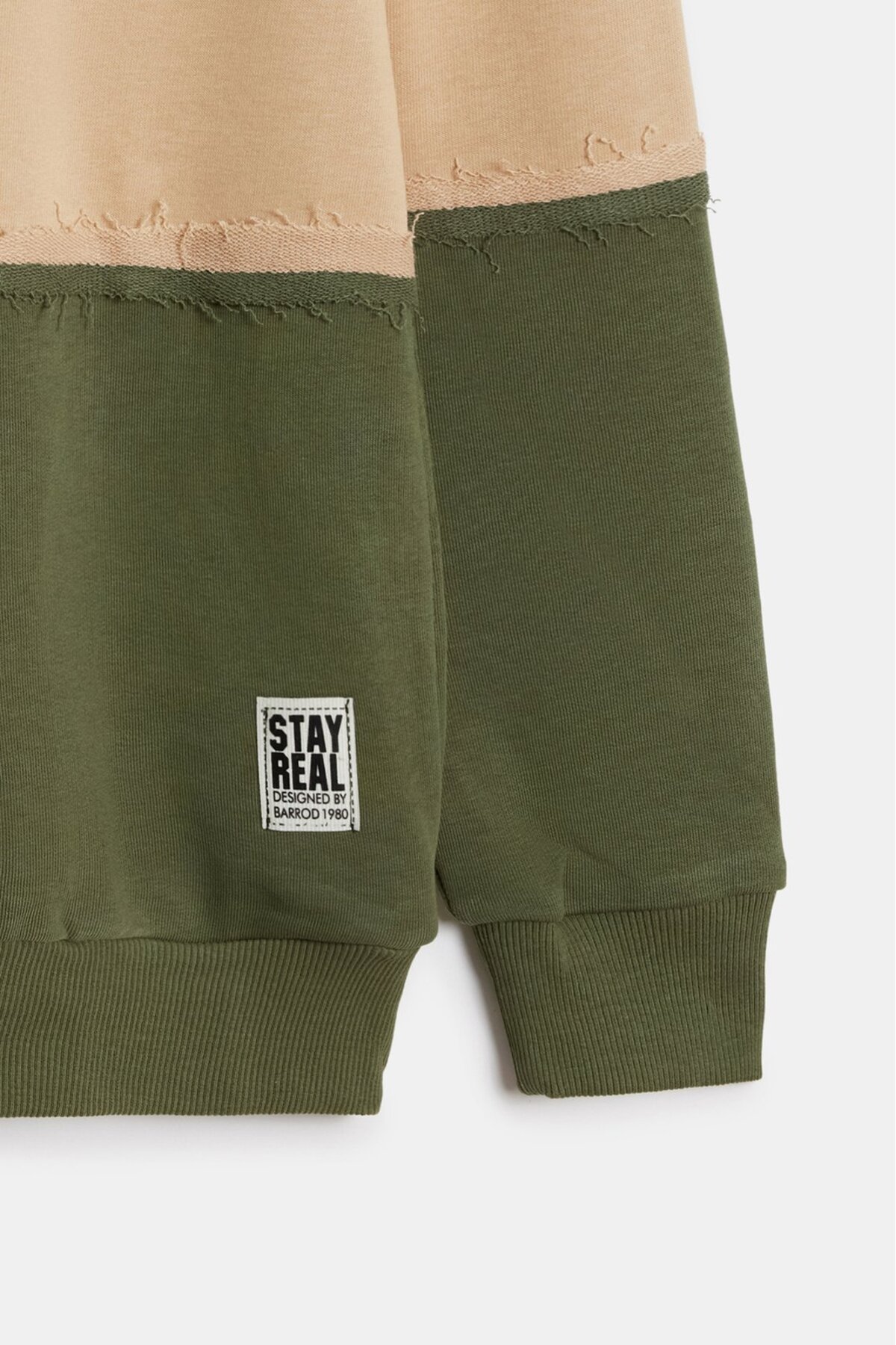 Shooter Sportswear Haki Erkek Günlük Sweatshirt Bisiklet Yaka Regular Kalıp 3 iplik görsel 4