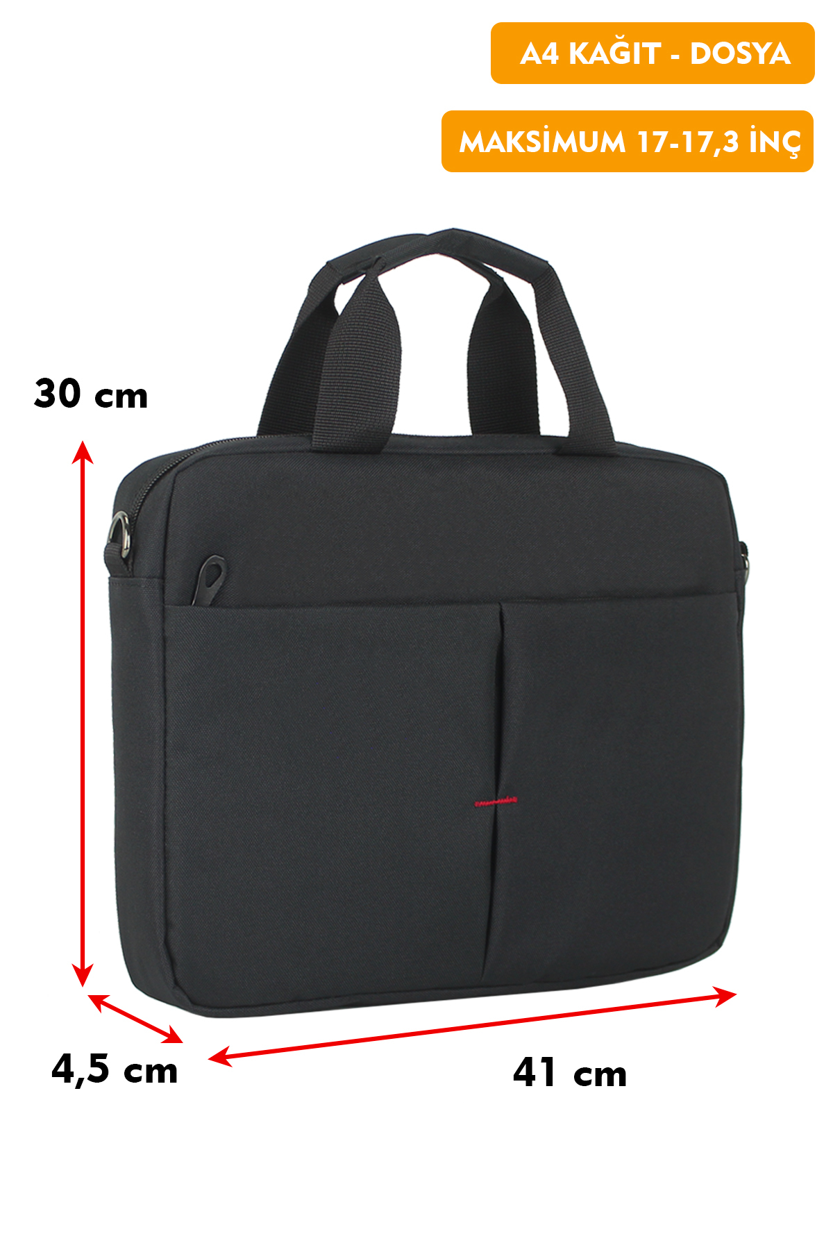 Dada  17"-17,3" inç Laptop Evrak Çantası Tablet A4 Kağıt ve Dosya Uyumlu Darbe Emici Koruma Omuz Askılı - Görsel 2
