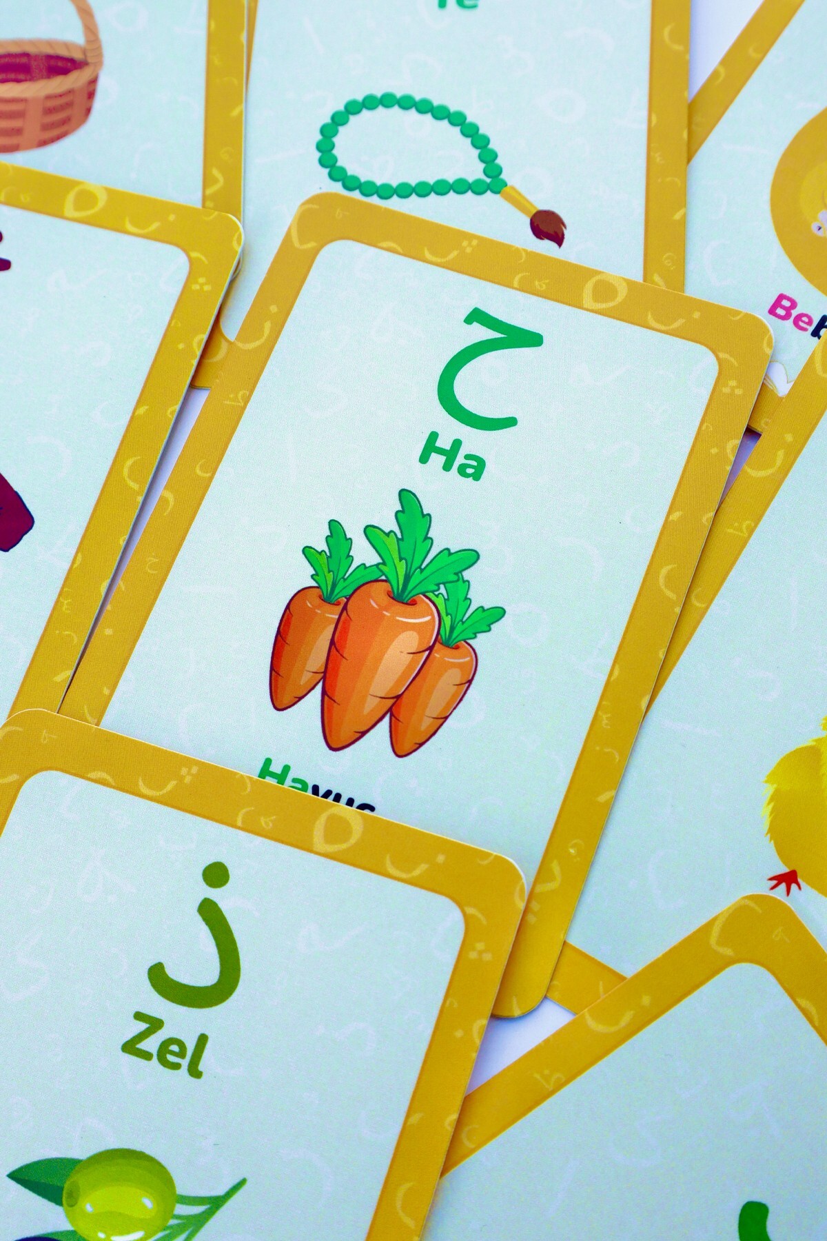 MSticker Elif-Ba Kartları | Çocuklar İçin Eğlenceli ve Kolay Elifba Öğrenme Seti - 29 Kart ve Özel Kutulu fotoğrafı 4 (önizleme)