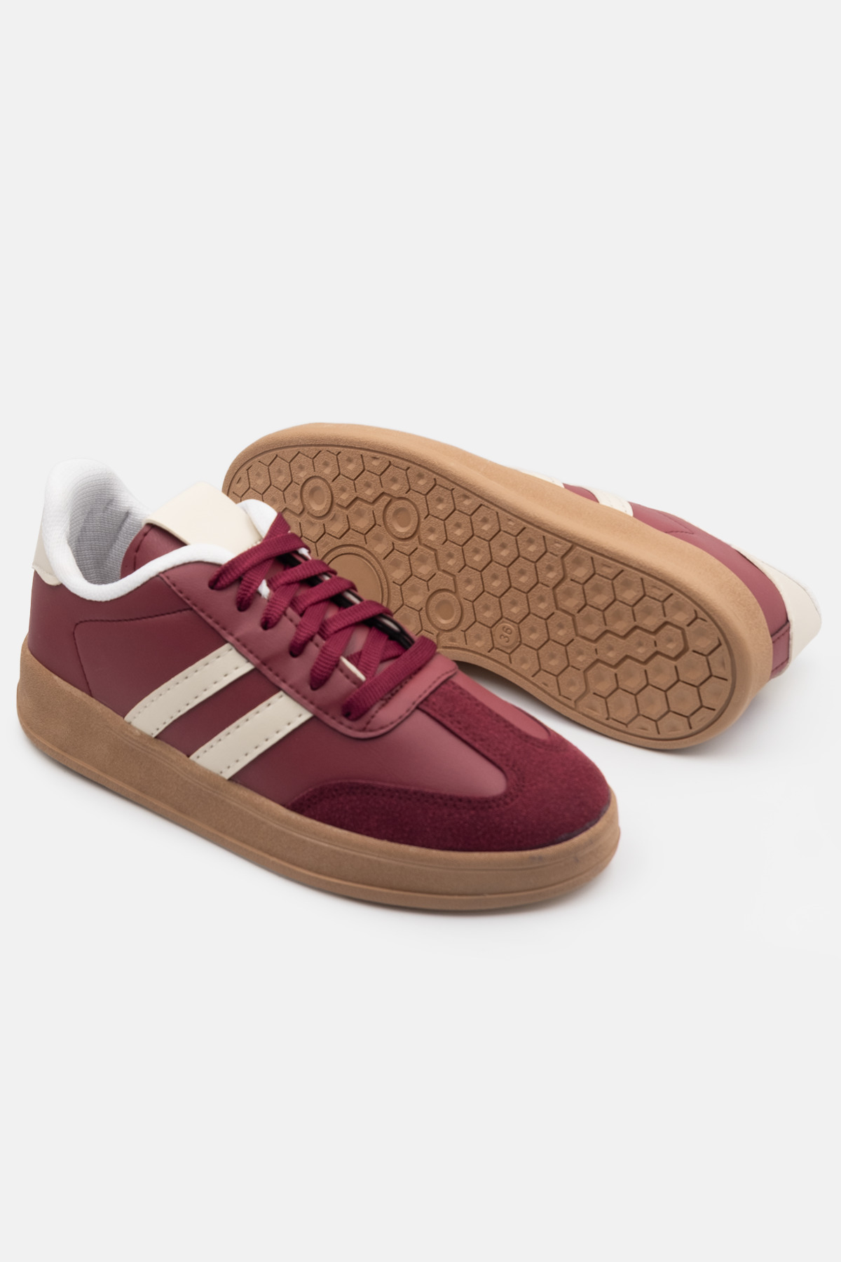Beınsteps  Sneaker Unisex Model Hafif Taban Bordo Günlük Spor Ayakkabı - Görsel 5