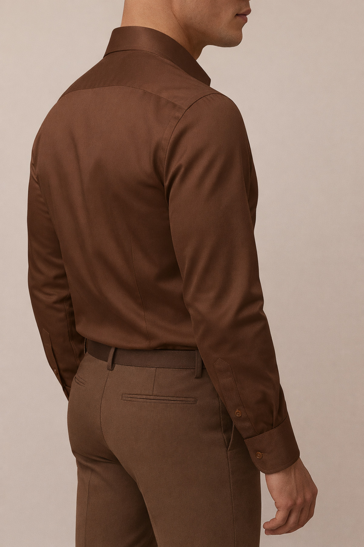 Zikuv  Slim Fit Dar Kesim Uzun Kollu Kolay Ütü Nefes Alan Doku Kravatlık Dört Mevsim Beyaz Erkek Gömlek - Görsel 2