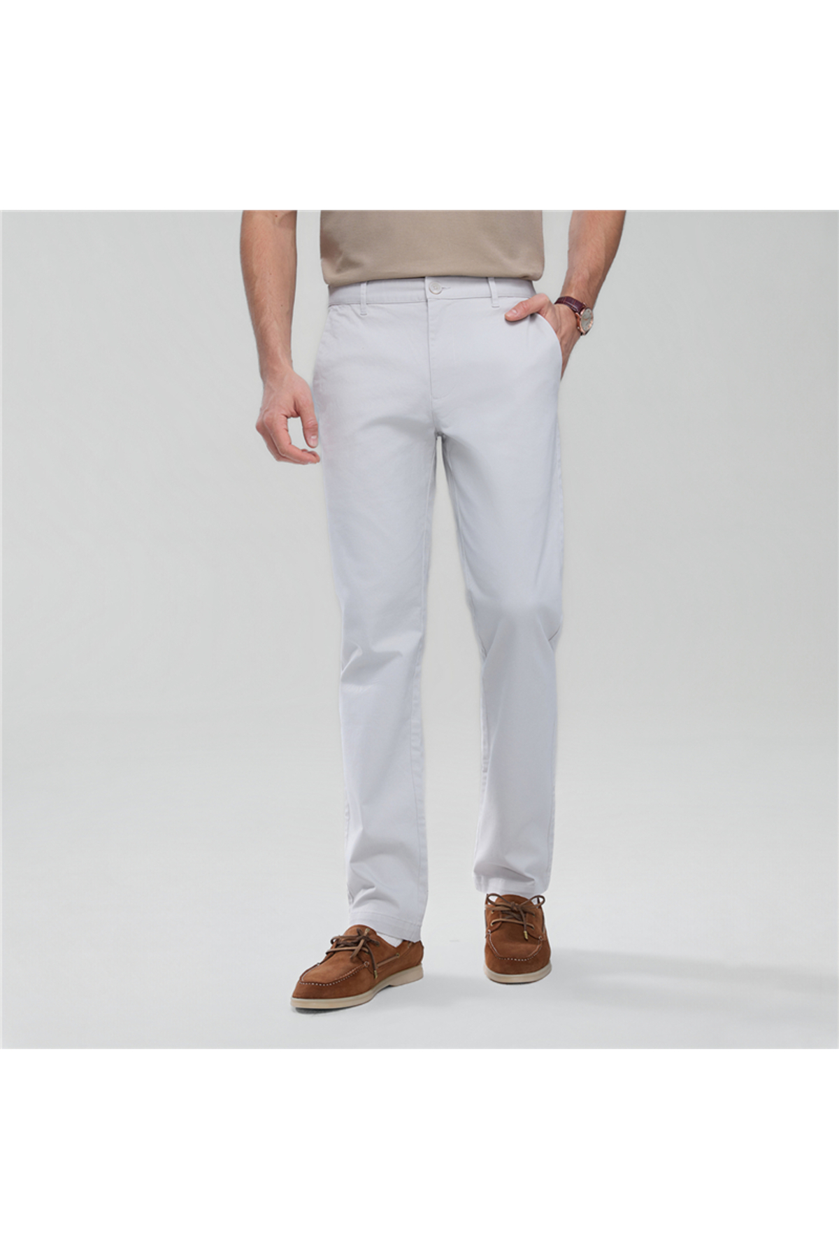 Giordano Men’s Slim Taper Stretch Cotton Khaki Pants