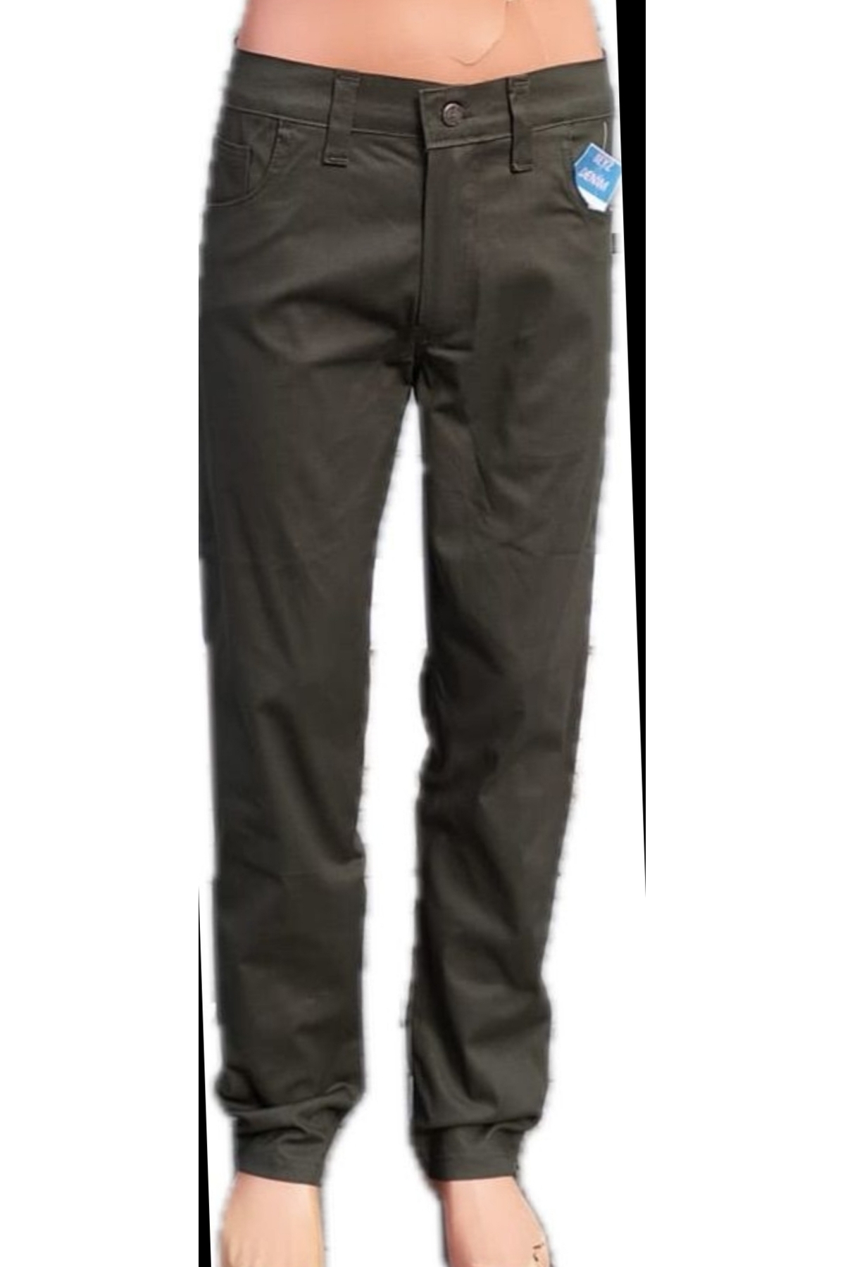 BeyzDenim Klasik HAKİ likralı pamuk gabardin Battal Büyük Beden pantolon
