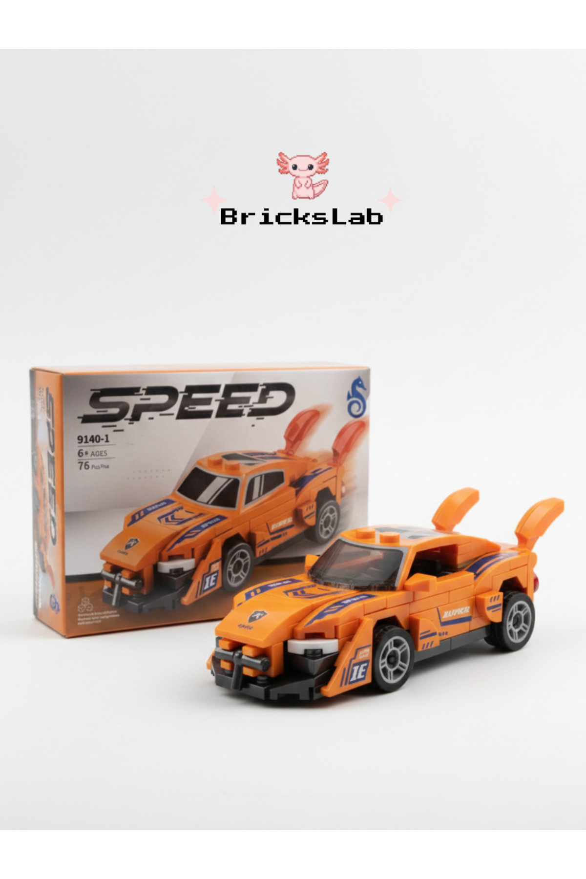 Bricks Mini Lego Çek-Bırak Spor Araba Yapım Seti – Speed 9140-1