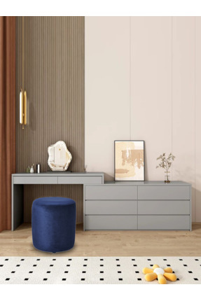 MikroEv Oturma ve Dekor Pufu|Çok Amaçlı Yuvarlak Puf| Salon & Yatak Odası Puf...