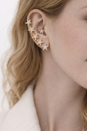 Lucas İstanbul Yıldız Model Kıkırdak Küpe