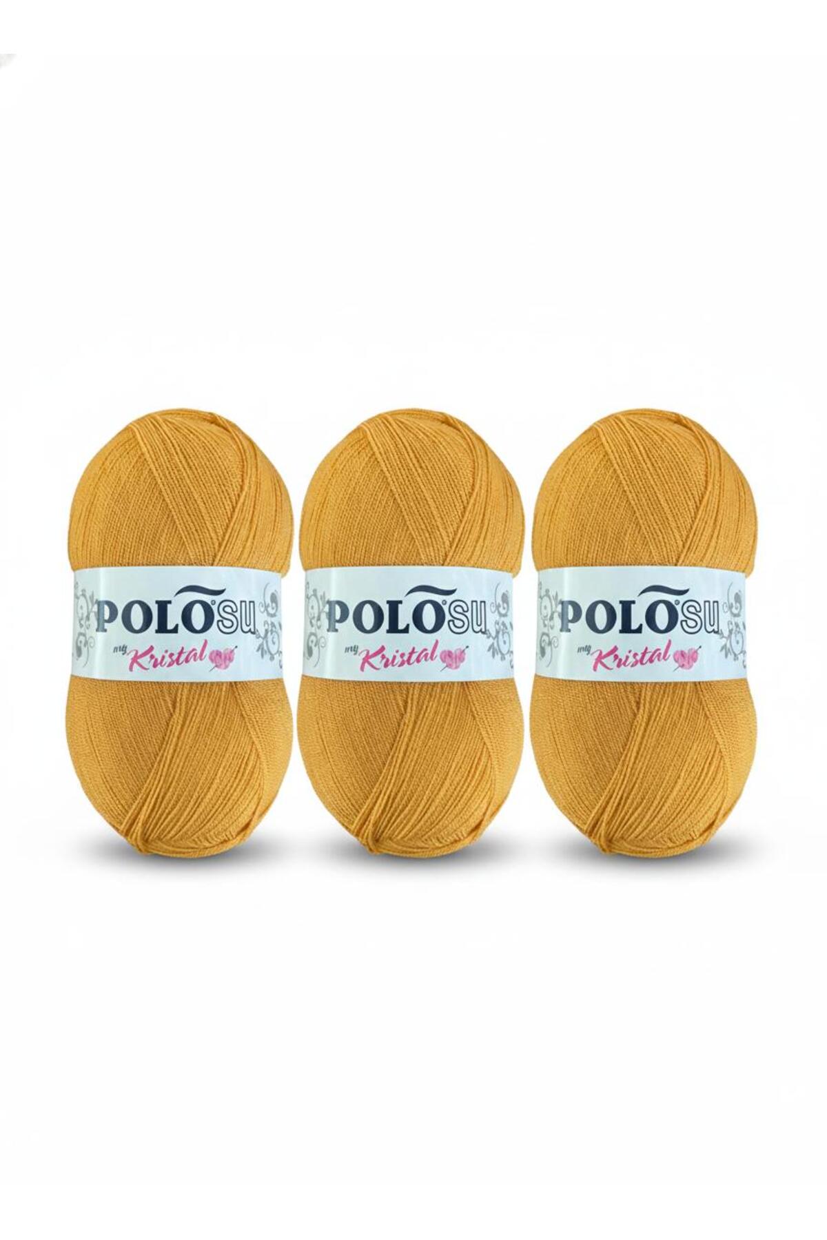 My Crystal Fiber Hand Knitting Rope No:169 MUSTARD (3-Pack Advantage)