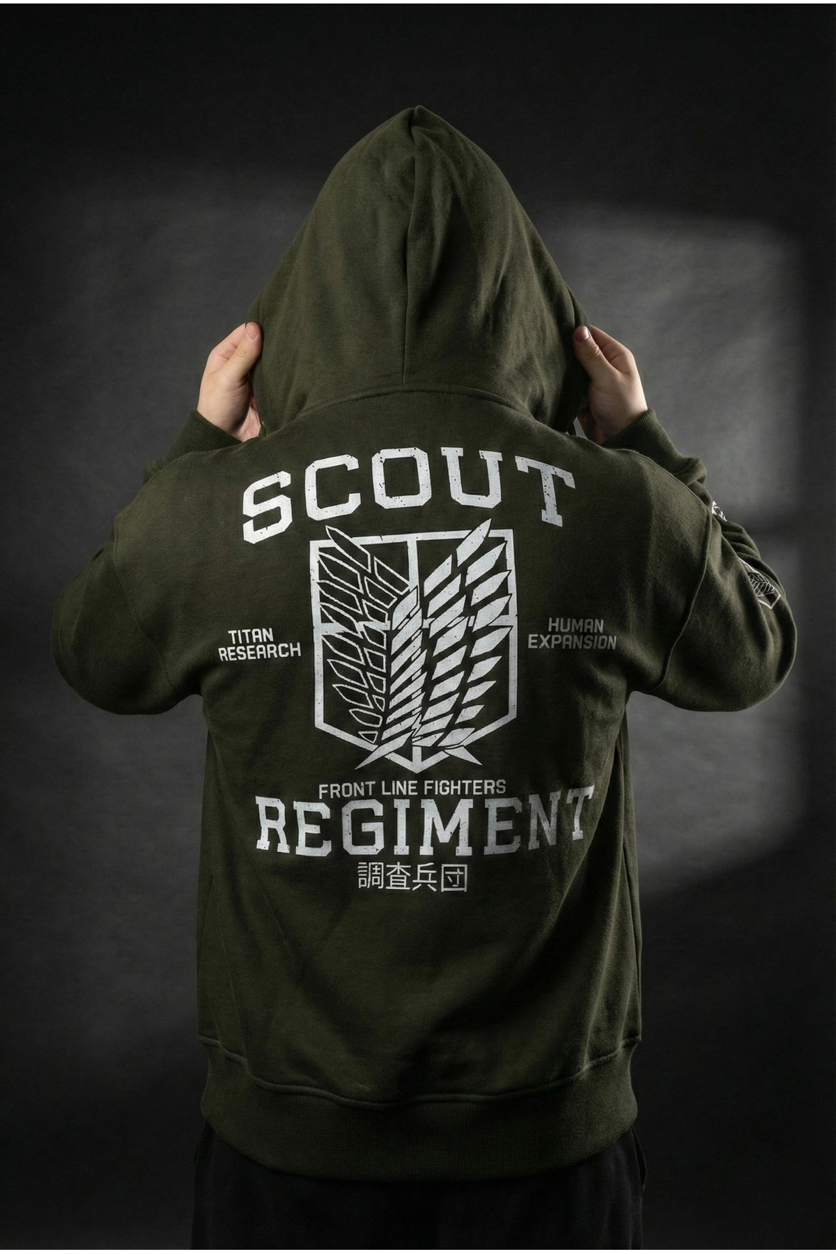 Liber  Attack On Titan - Fermuarlı Hoodie Oversize Şardonlu Sweatshirt Hırka - Görsel 7