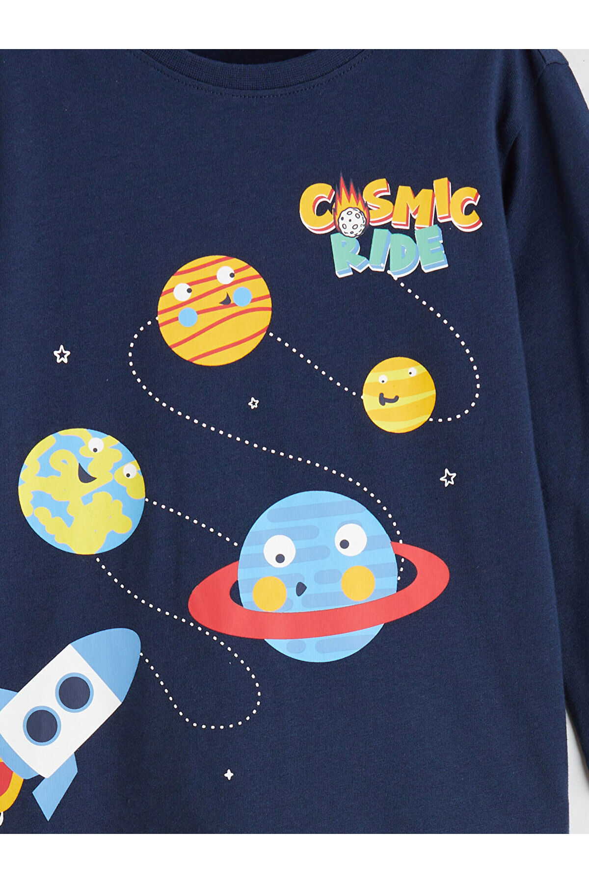 LC Waikiki Bisiklet Yaka Baskılı Erkek Çocuk Pijama Takım fotoğrafı 6 (önizleme)