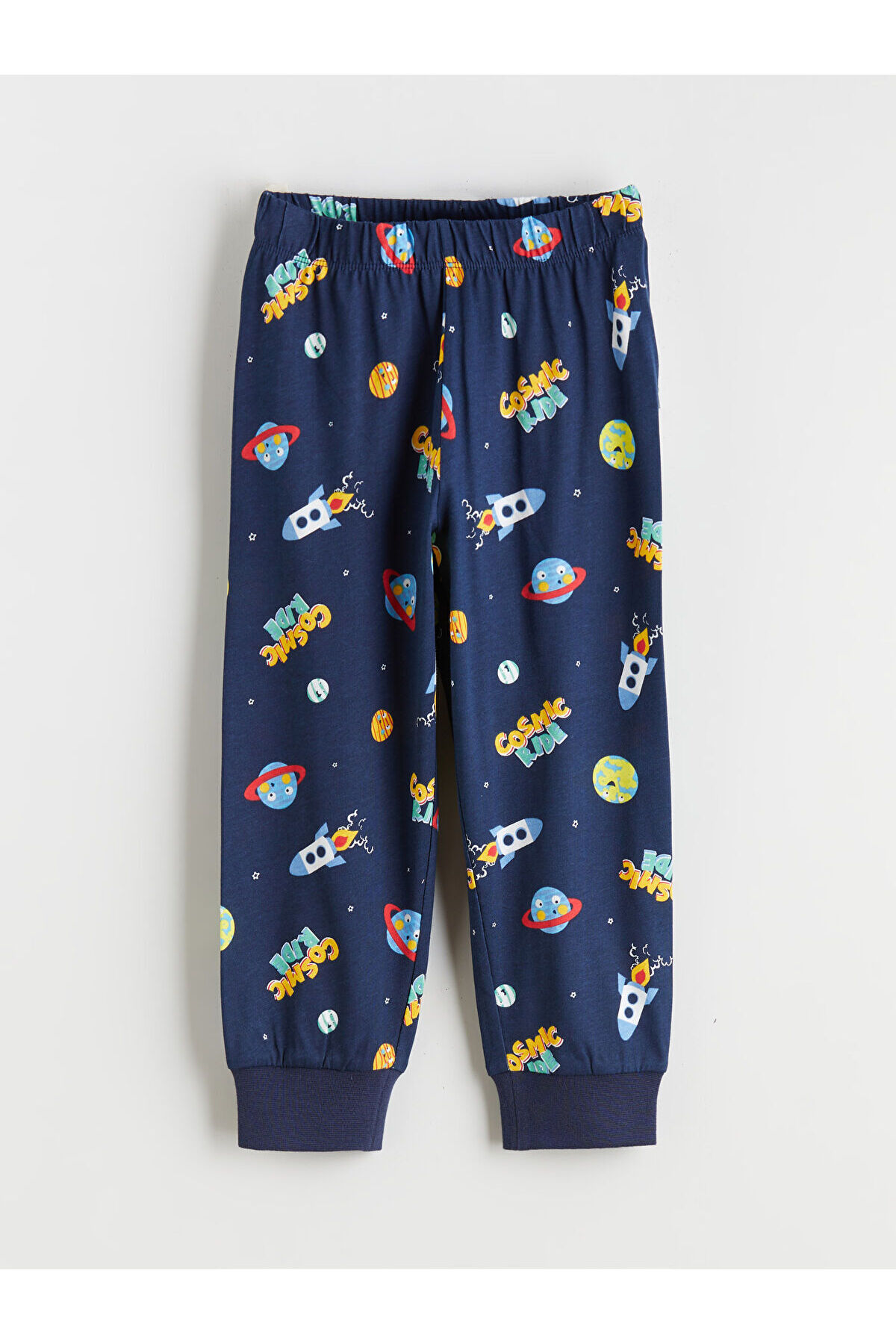 LC Waikiki Bisiklet Yaka Baskılı Erkek Çocuk Pijama Takım fotoğrafı 4 (önizleme)