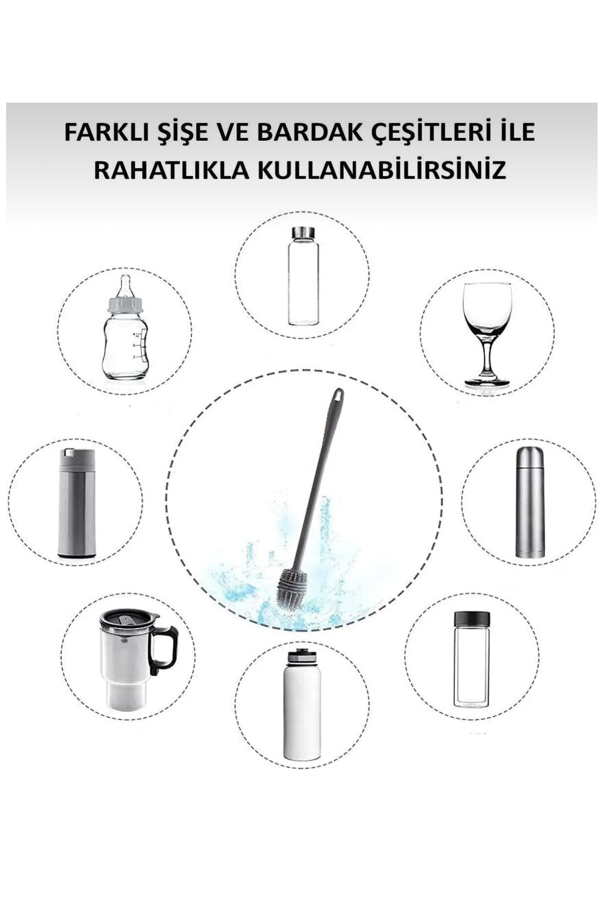 KONTEF Uzun Saplı 360 Dönen Biberon Temizleme Fırçası fotoğrafı 4 (önizleme)