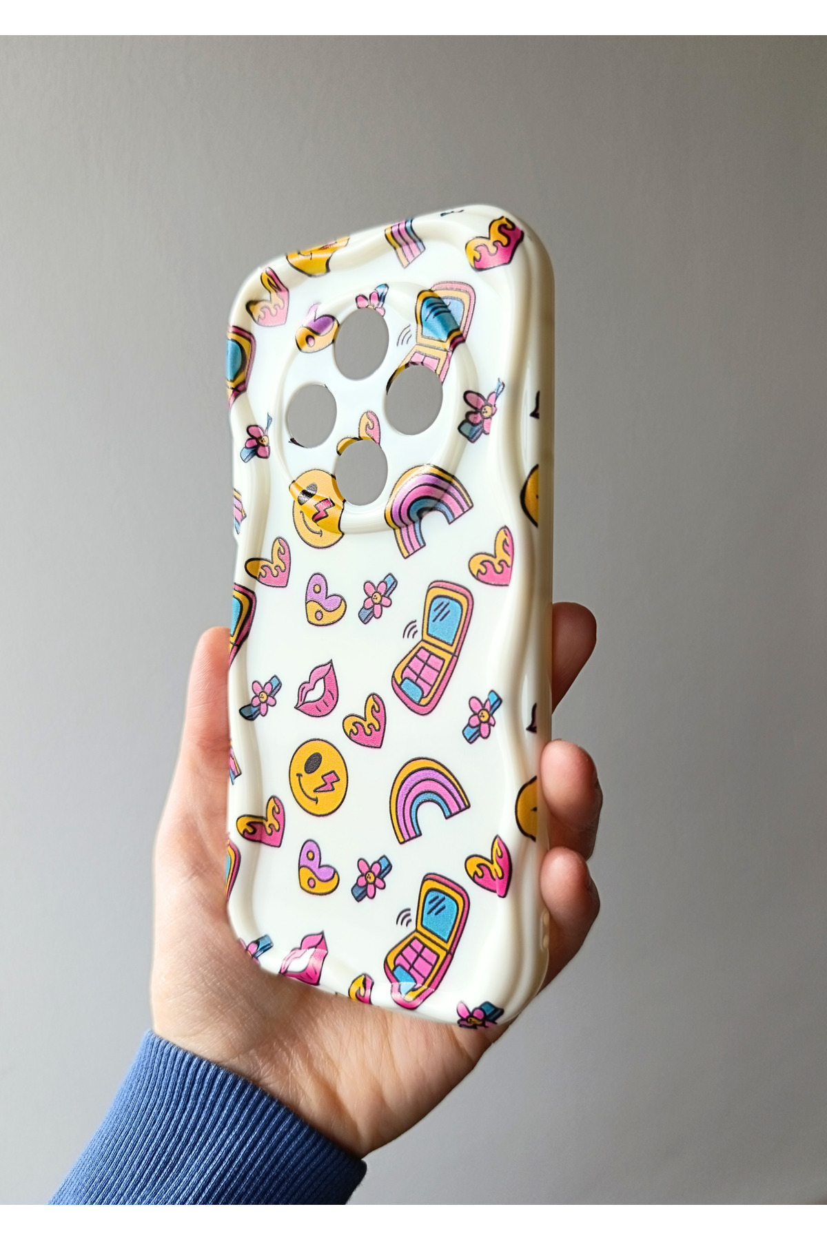 Tecno Spark 30c 4G Case Camera Protected Wave Edge Pattern Printed Silicone Case