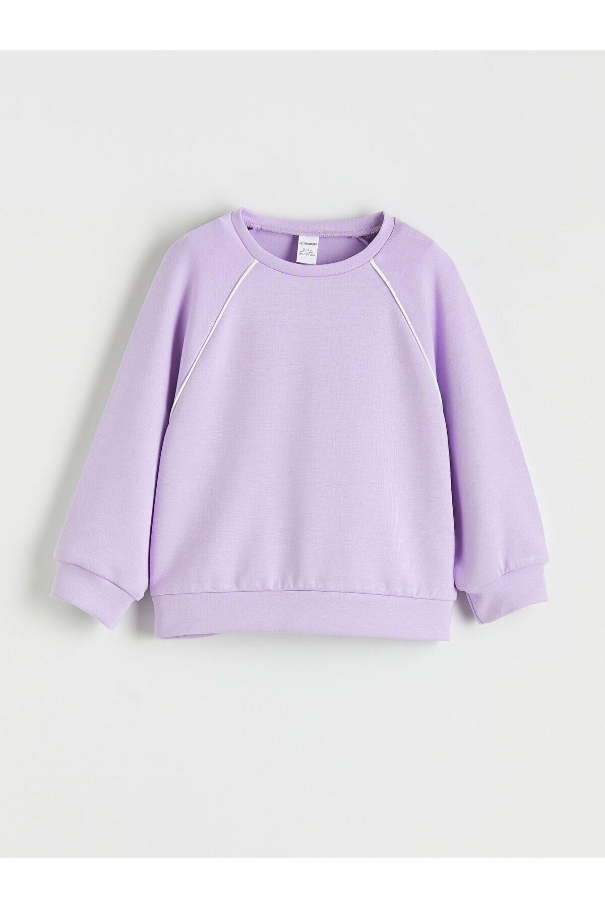 LC Waikiki M&B Collection Lila Bisiklet Yaka Kız Çocuk Softt Touch Sweatshirt ve Eşofman Altı fotoğrafı 3 (önizleme)