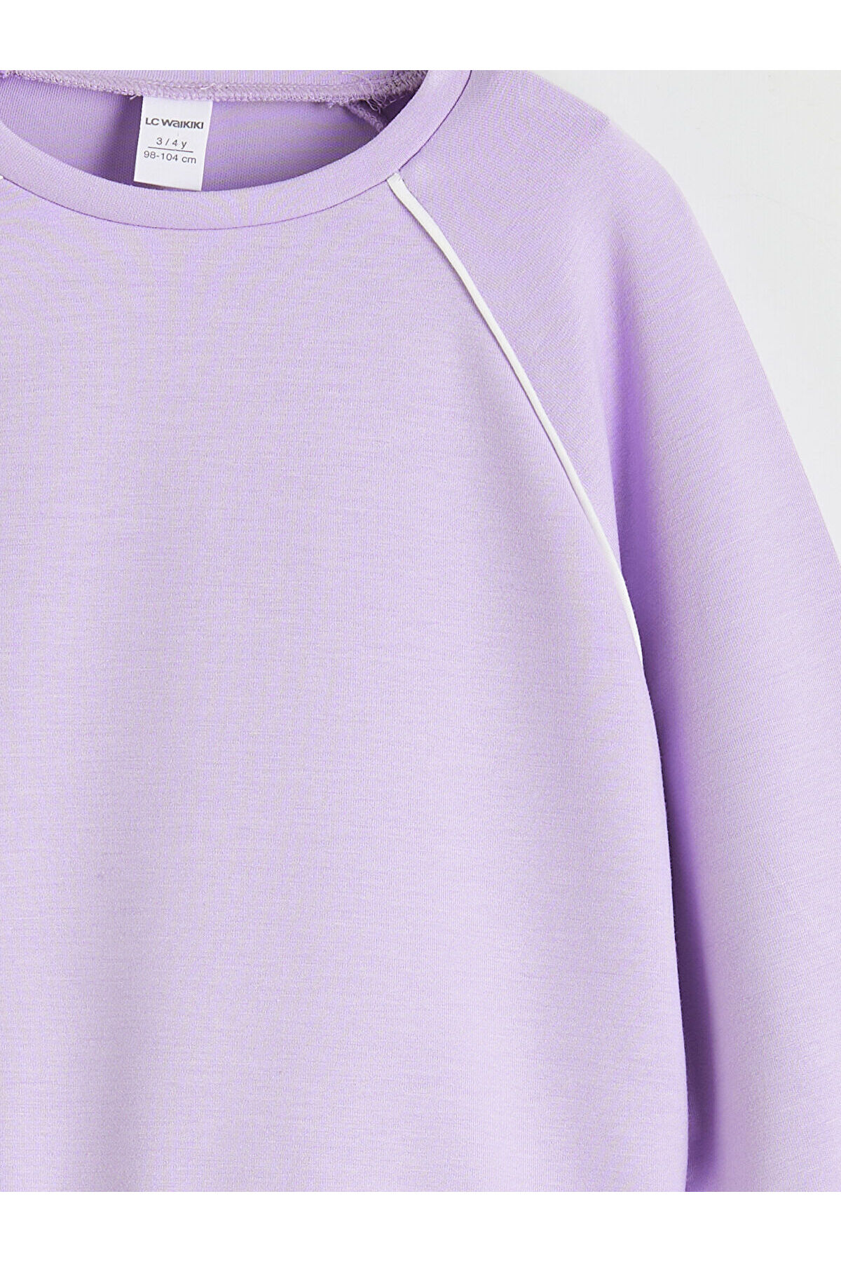 LC Waikiki M&B Collection Lila Bisiklet Yaka Kız Çocuk Softt Touch Sweatshirt ve Eşofman Altı fotoğrafı 7 (önizleme)