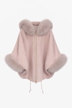 Rogue&Relic Studios Paris Kürk Detaylı Pelerin Kaban