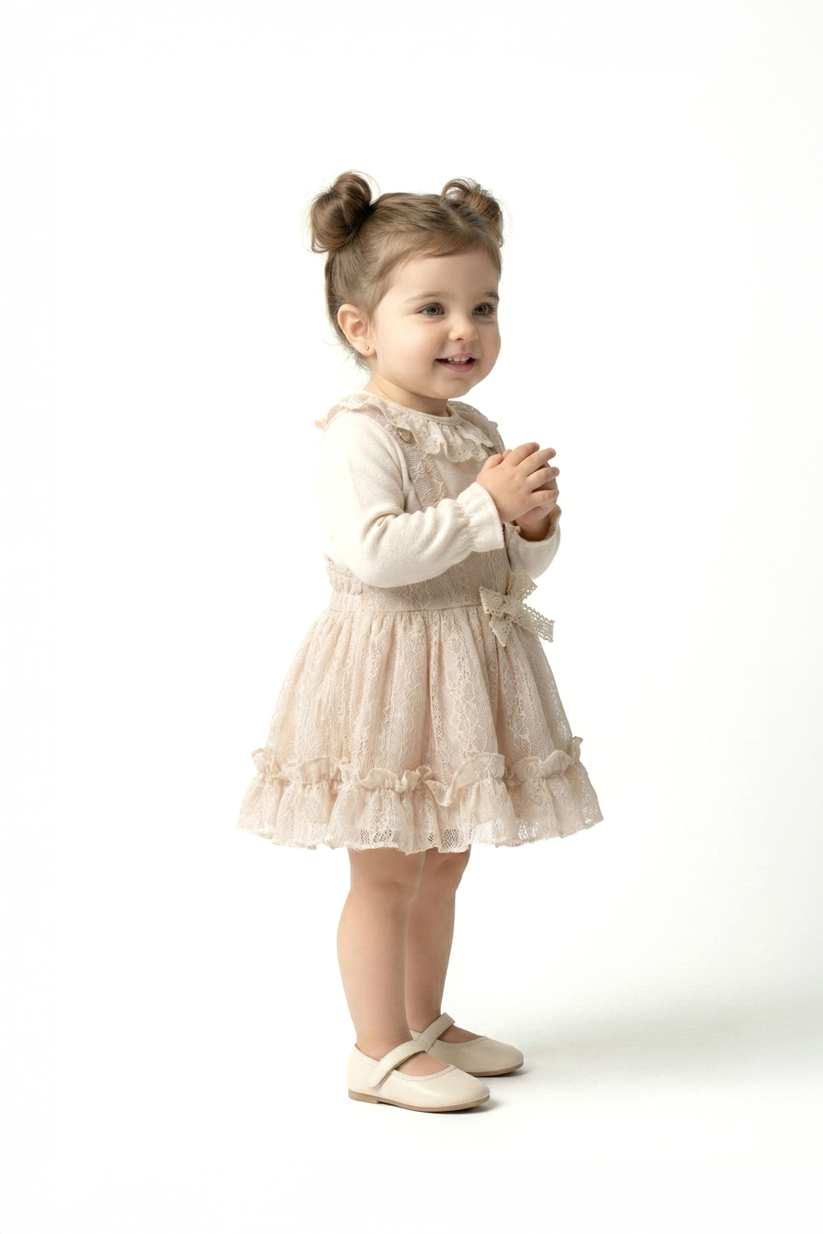 Baby Animals Kız Bebek Elbise Kız Çocuk Elbise Kurdelalı Doğum Günü Parti Düğün Özel Gün Bayramlık Elbise fotoğrafı 5 (önizleme)