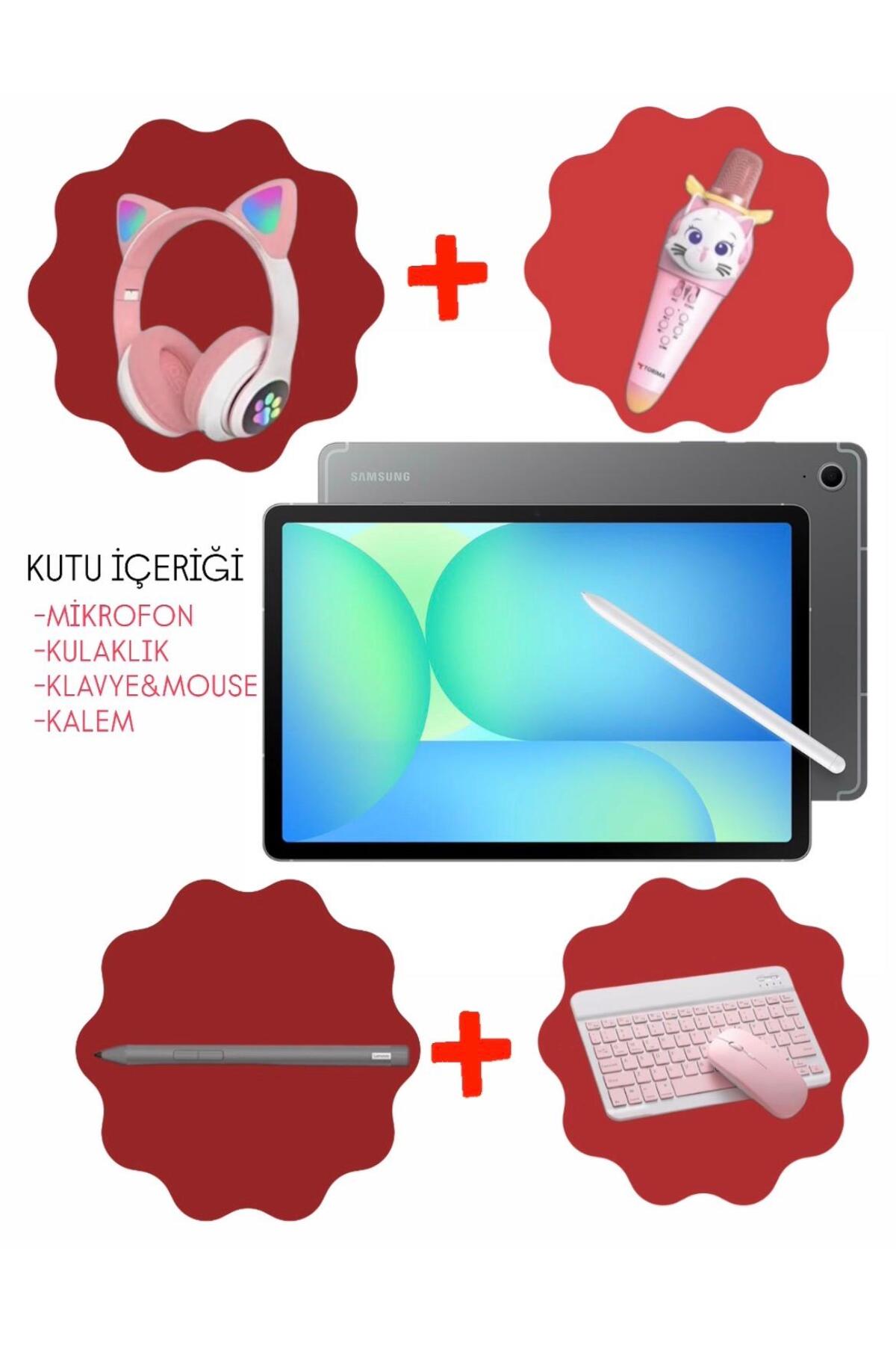 Galaxy Tab S10 Fe 256Gb 12GB-10.9''Android Tablet +klavye ve mouse+kulaklık+mikr