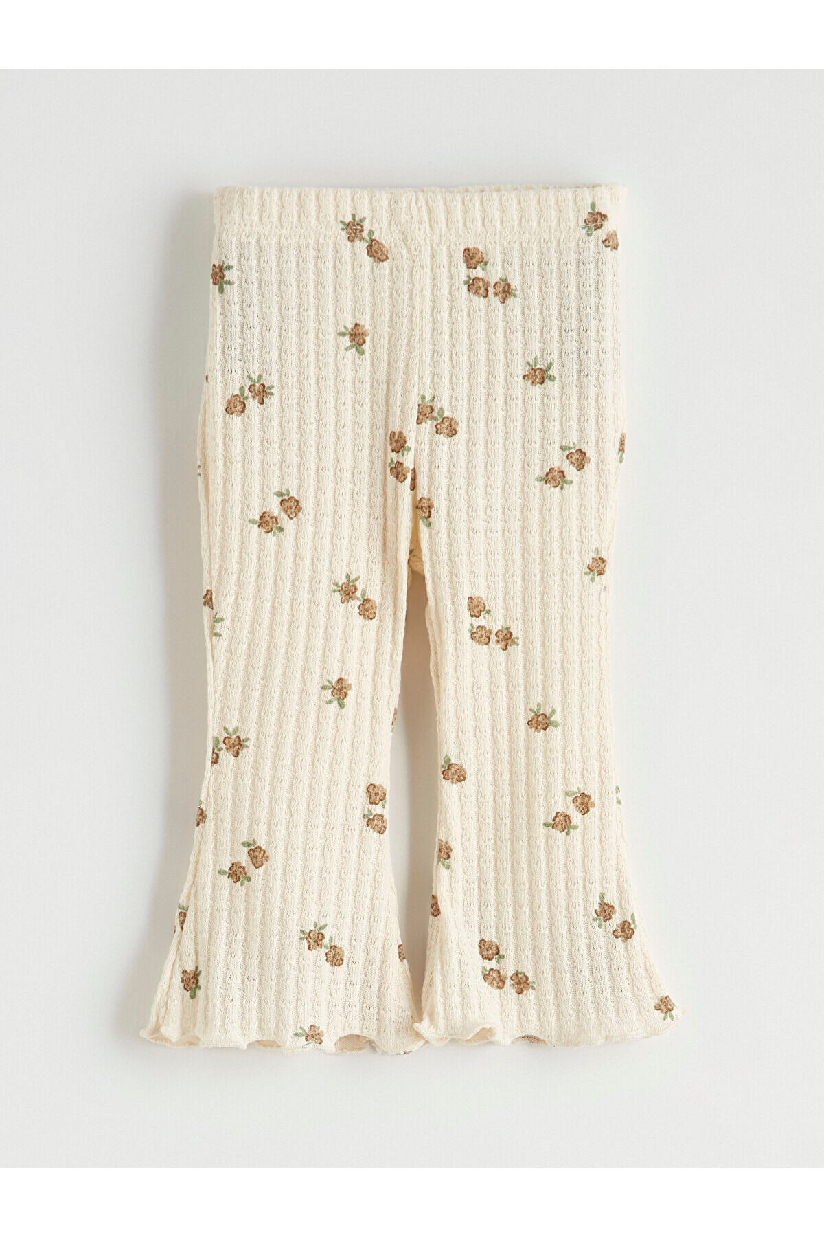 LC Waikiki Ekru Bisiklet Yaka Çiçek Desenli Kız Bebek Bluz ve Tayt fotoğrafı 7 (önizleme)