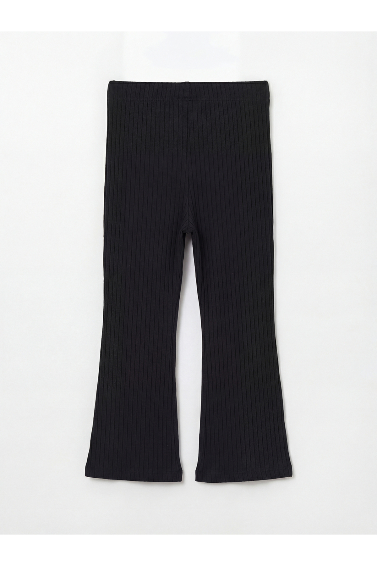 LC Waikiki Esse Collection Siyah Beli Lastikli İspanyol Paça Kız Çocuk Tayt fotoğrafı 2 (önizleme)