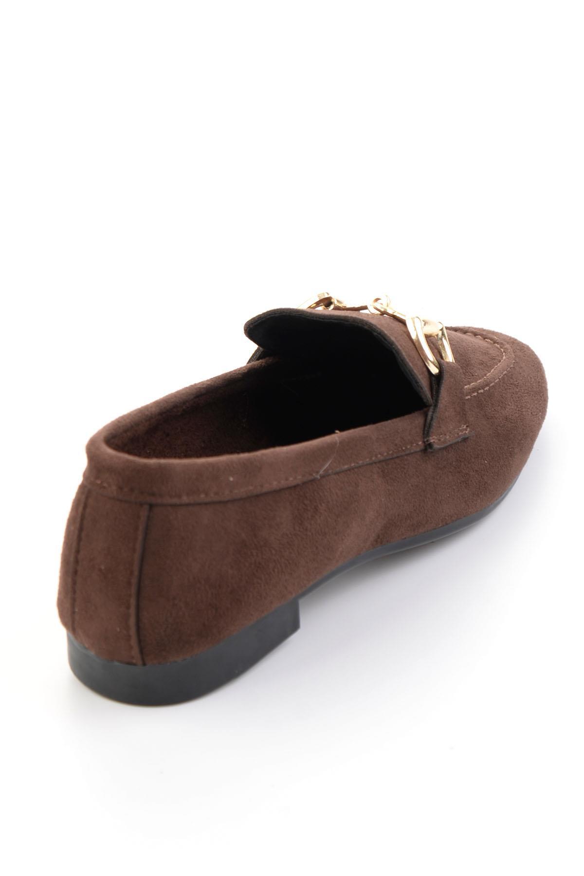 Bambi Kahve Kadın Loafer Ayakkabı K01688011002 görsel 4
