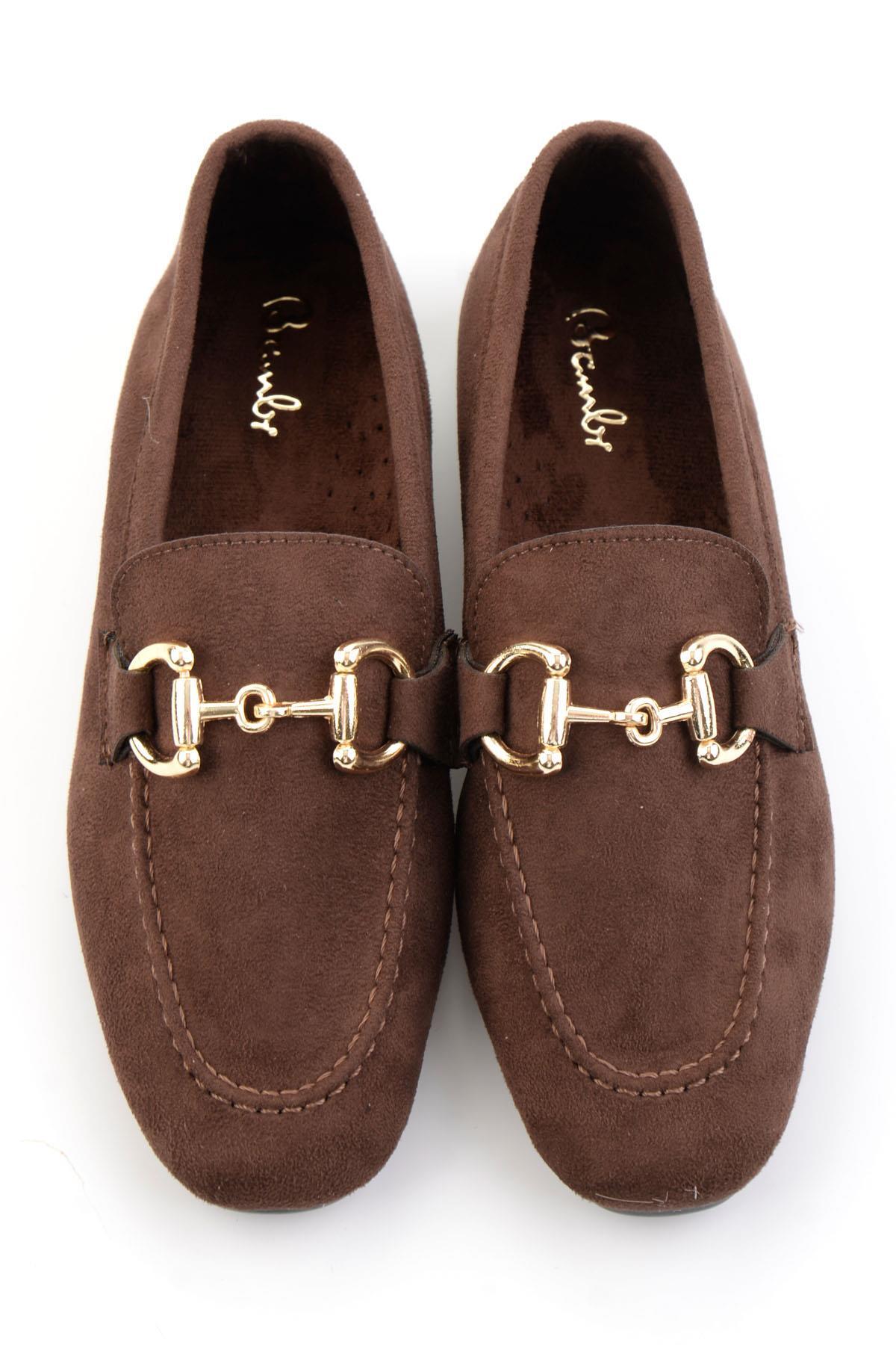 Bambi Kahve Kadın Loafer Ayakkabı K01688011002 görsel 5