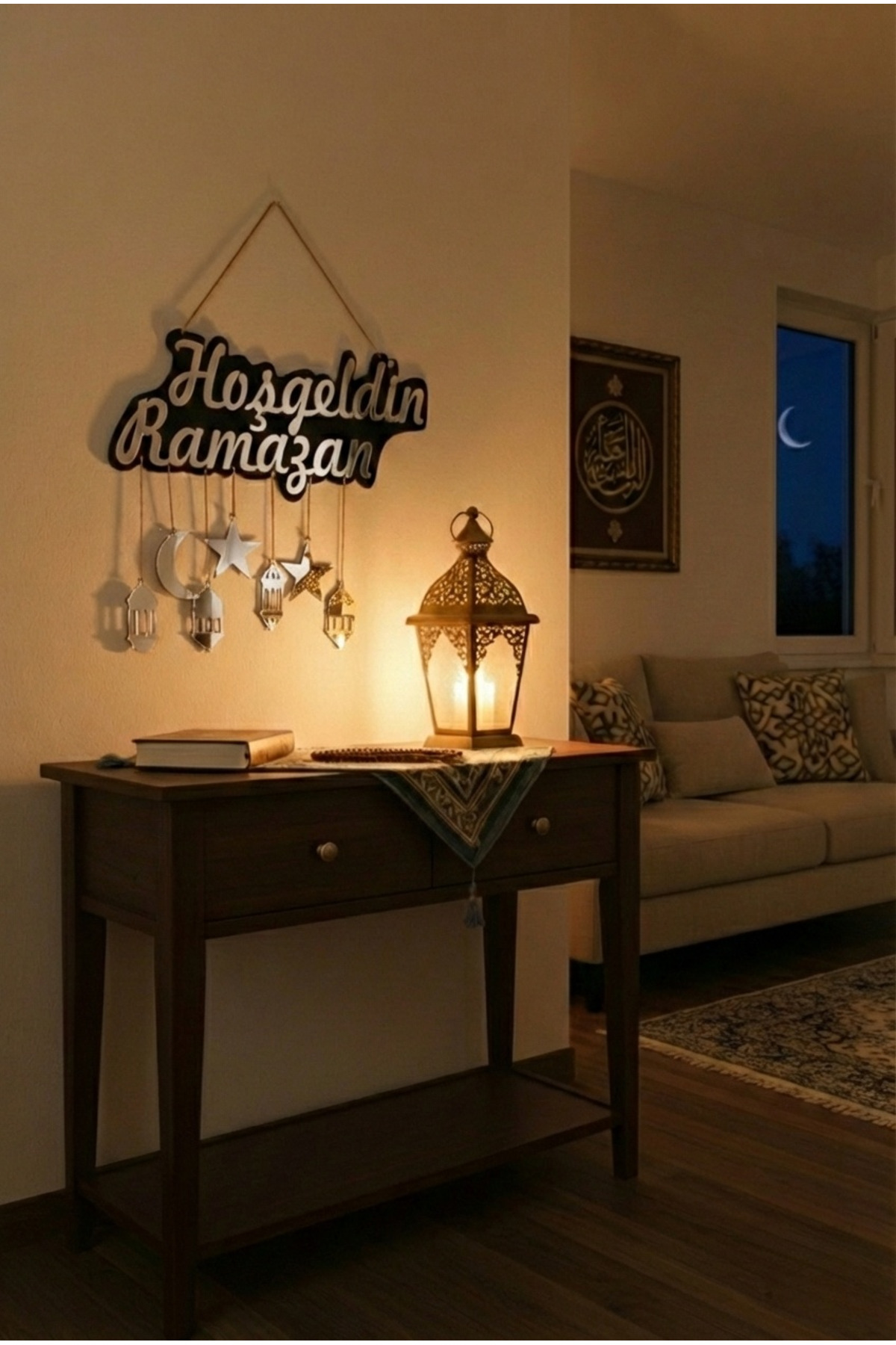 Welcome Ramadan Written Decorative Wall Ornament, Welcome Ramadan Ornaments Home Decor