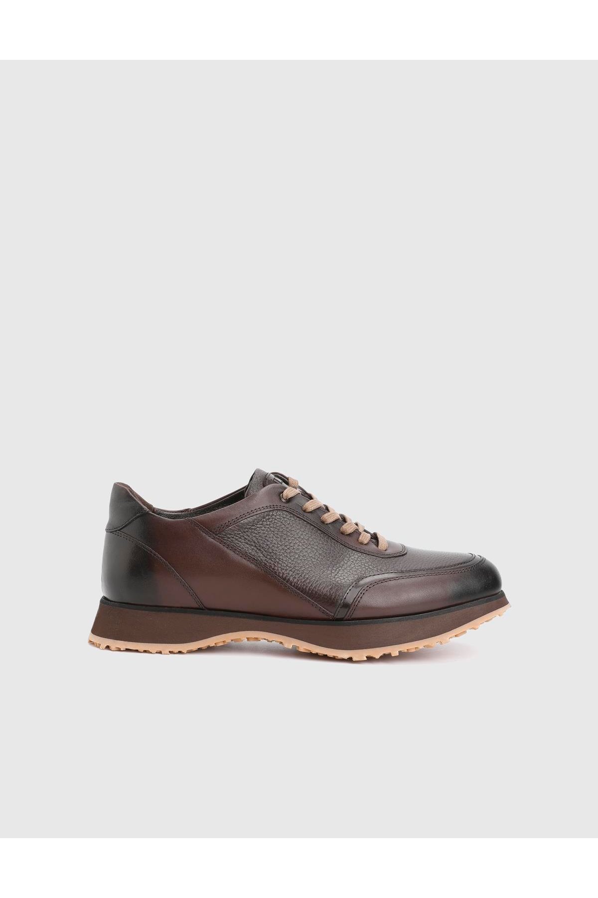 کفش اسنیکر İLVİ مردانه چرم اصل | Ancis-24128.009 - تصویر 3