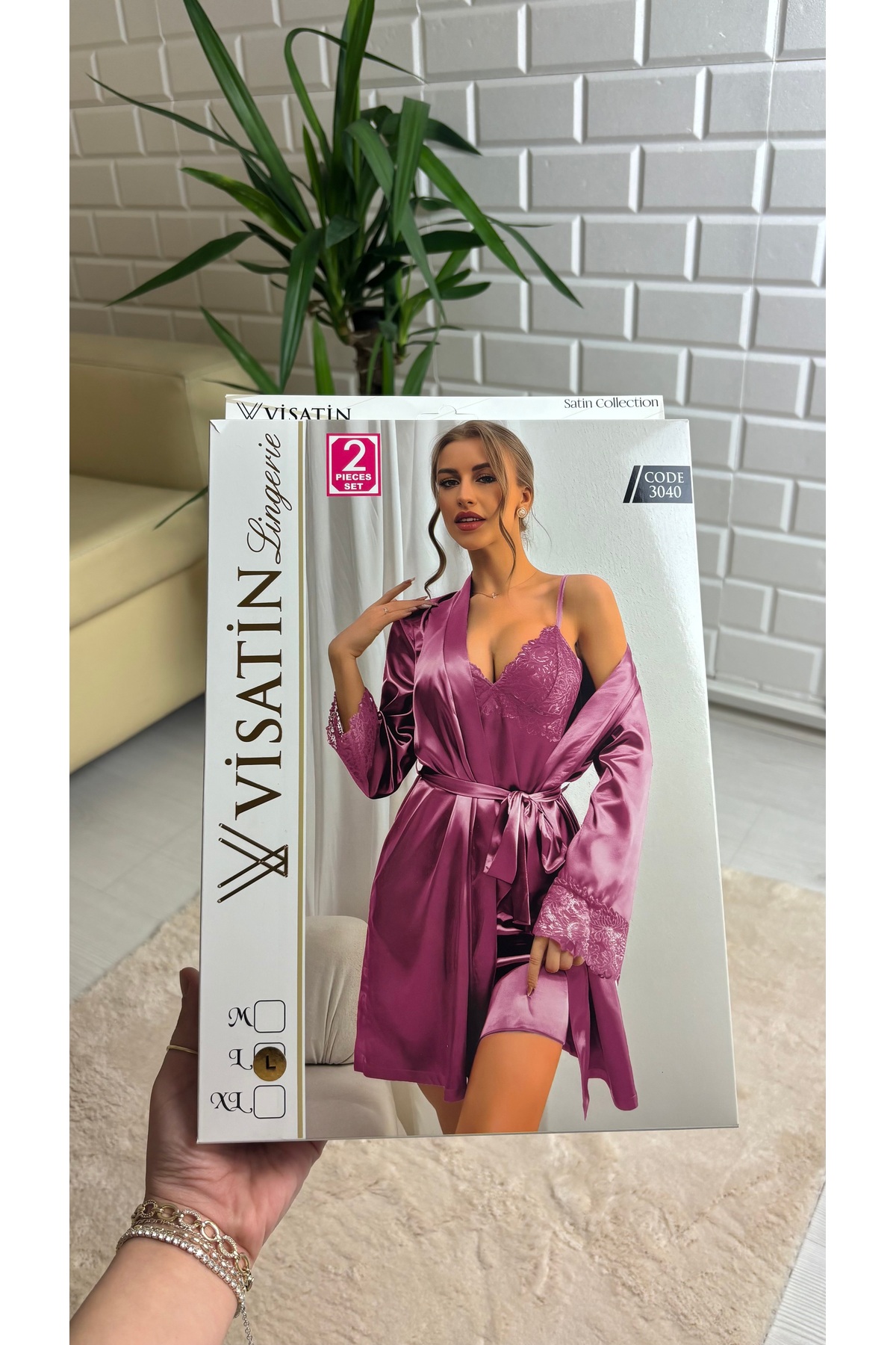 Visatin Lingerie kadın mini GECELİK TAKIM