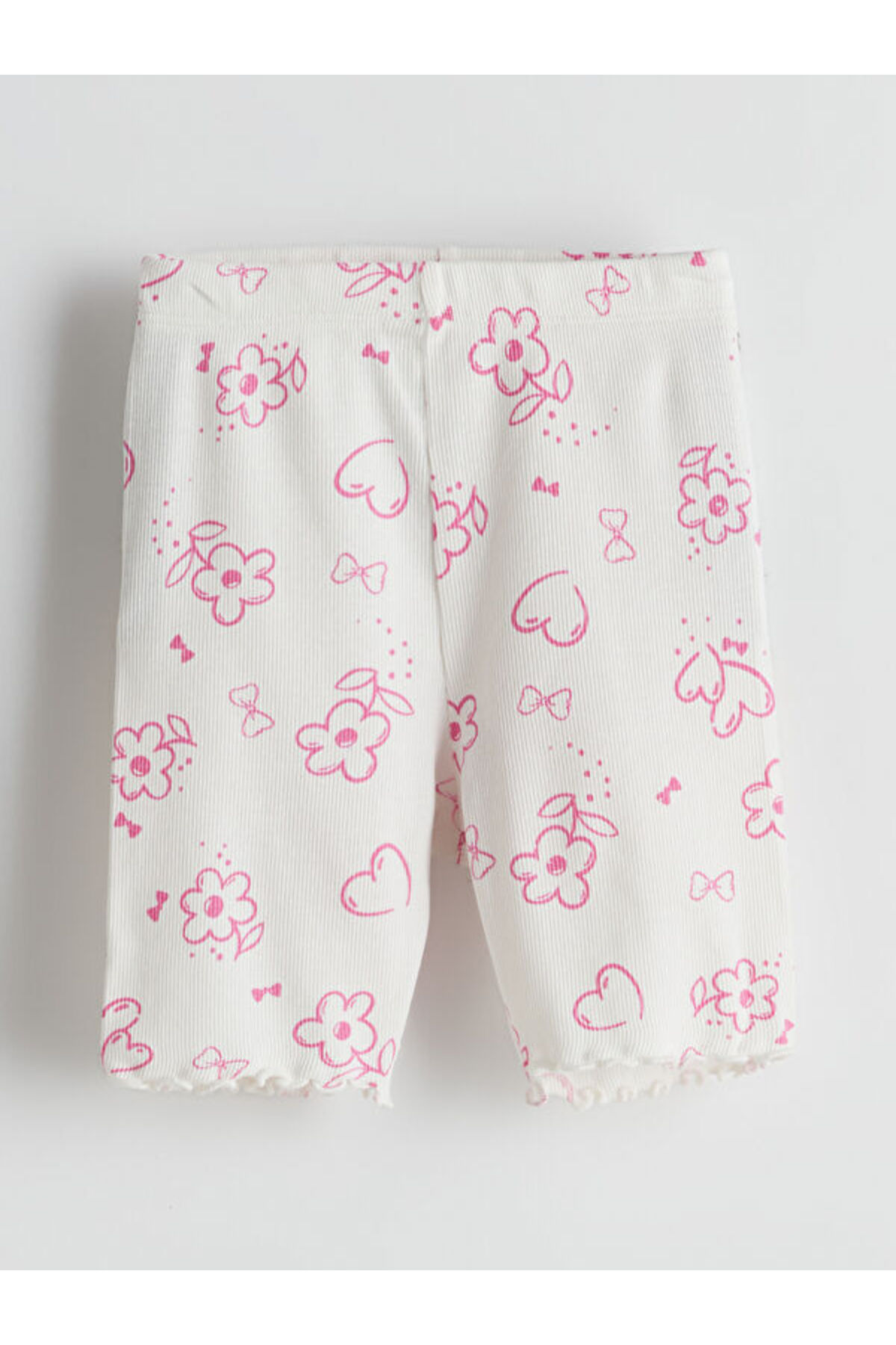 LC Waikiki RMZ GİYİM FARKIYLA Baskılı Kız Çocuk Kısa Tayt 2'li fotoğrafı 2 (önizleme)