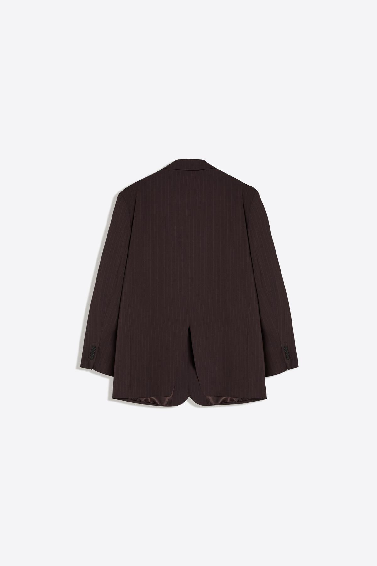 Bershka  Çizgili kruvaze blazer - Görsel 6