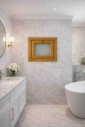 şekerdecorium PVC Meşe Rengi WC & Banyo Penceresi (40*50) – Nem ve Küfe Dayan...